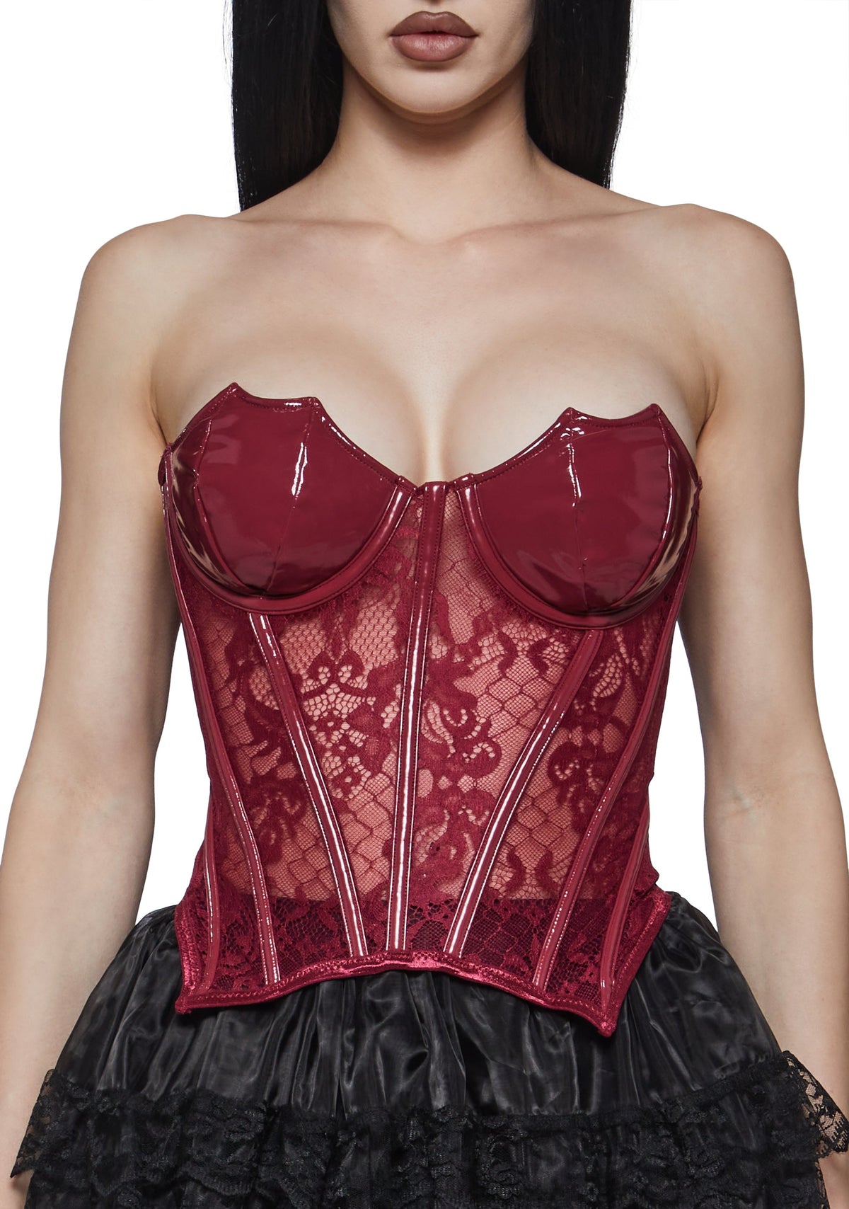 Just Wingin' It Vampy Corset - Red