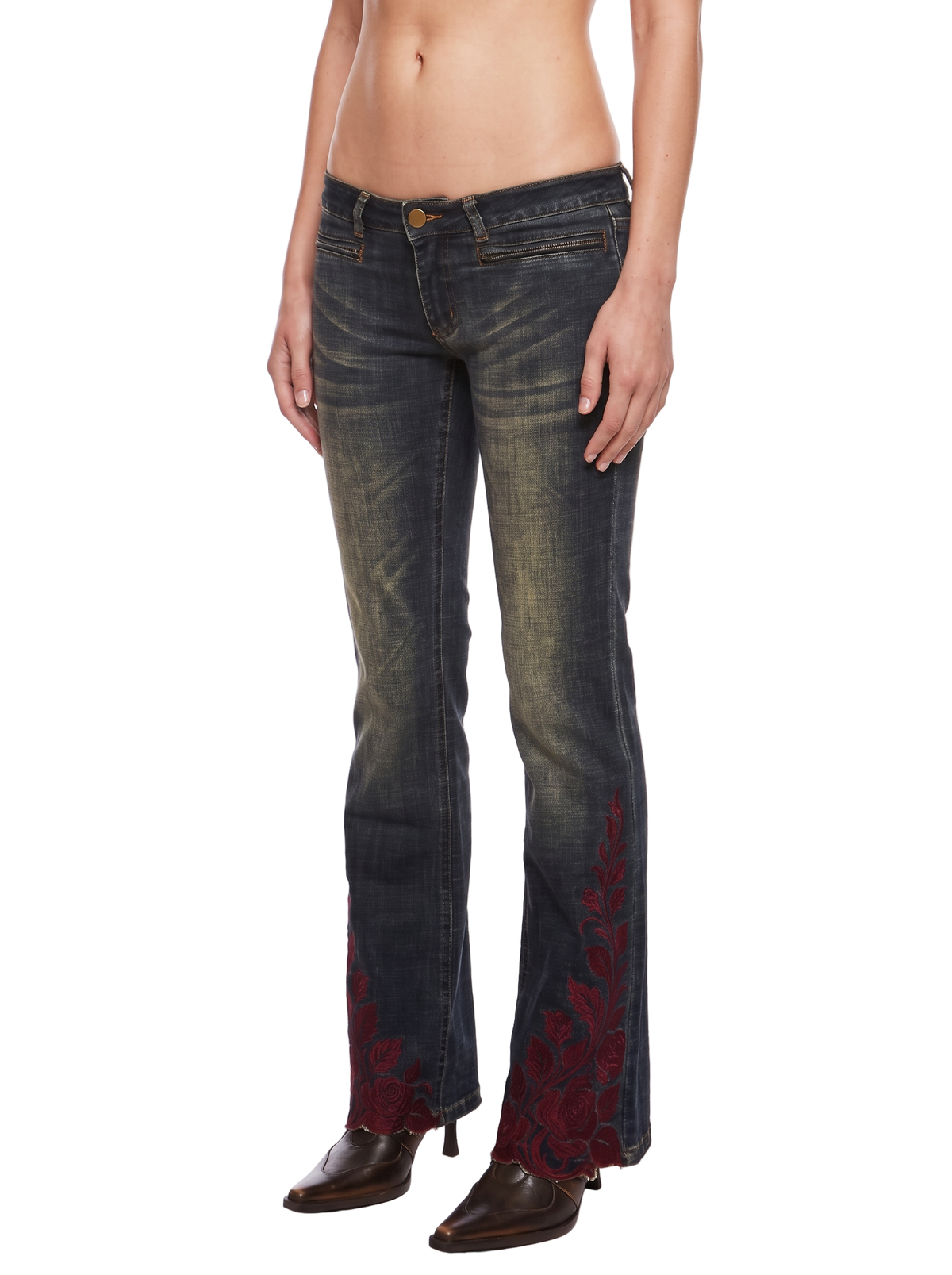 Dahlia Lace Embroidered Bootcut Jeans