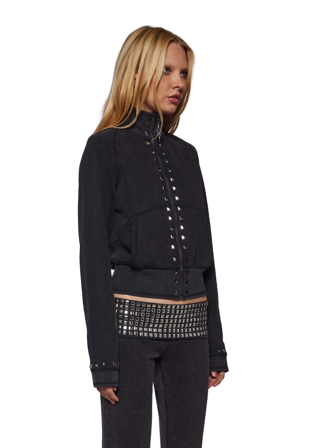 Reloop Studded Zip Track Jacket