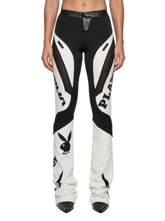 Playboy Moto Mesh Pants - White