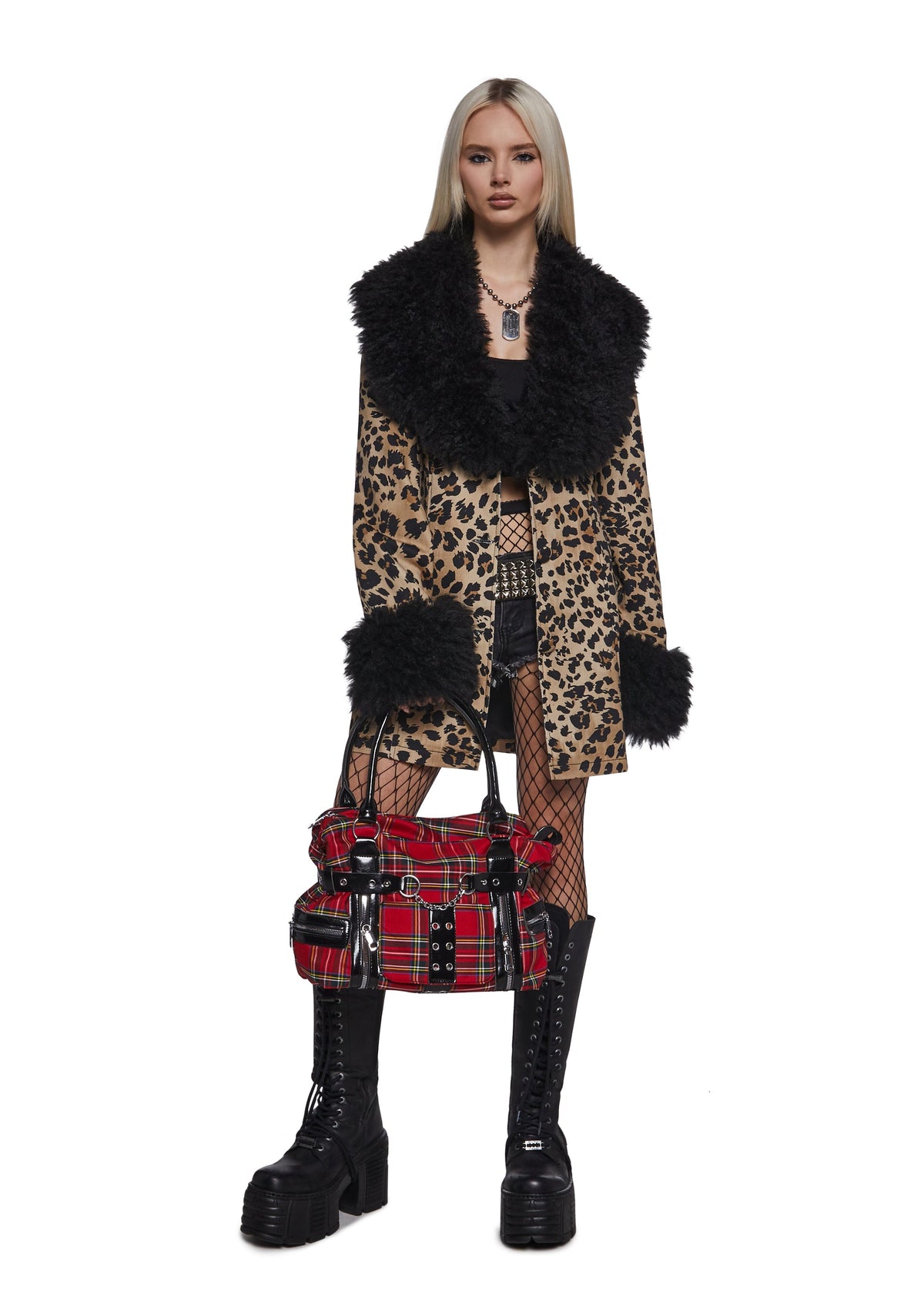 Rebel Class Plaid Shoulder Bag