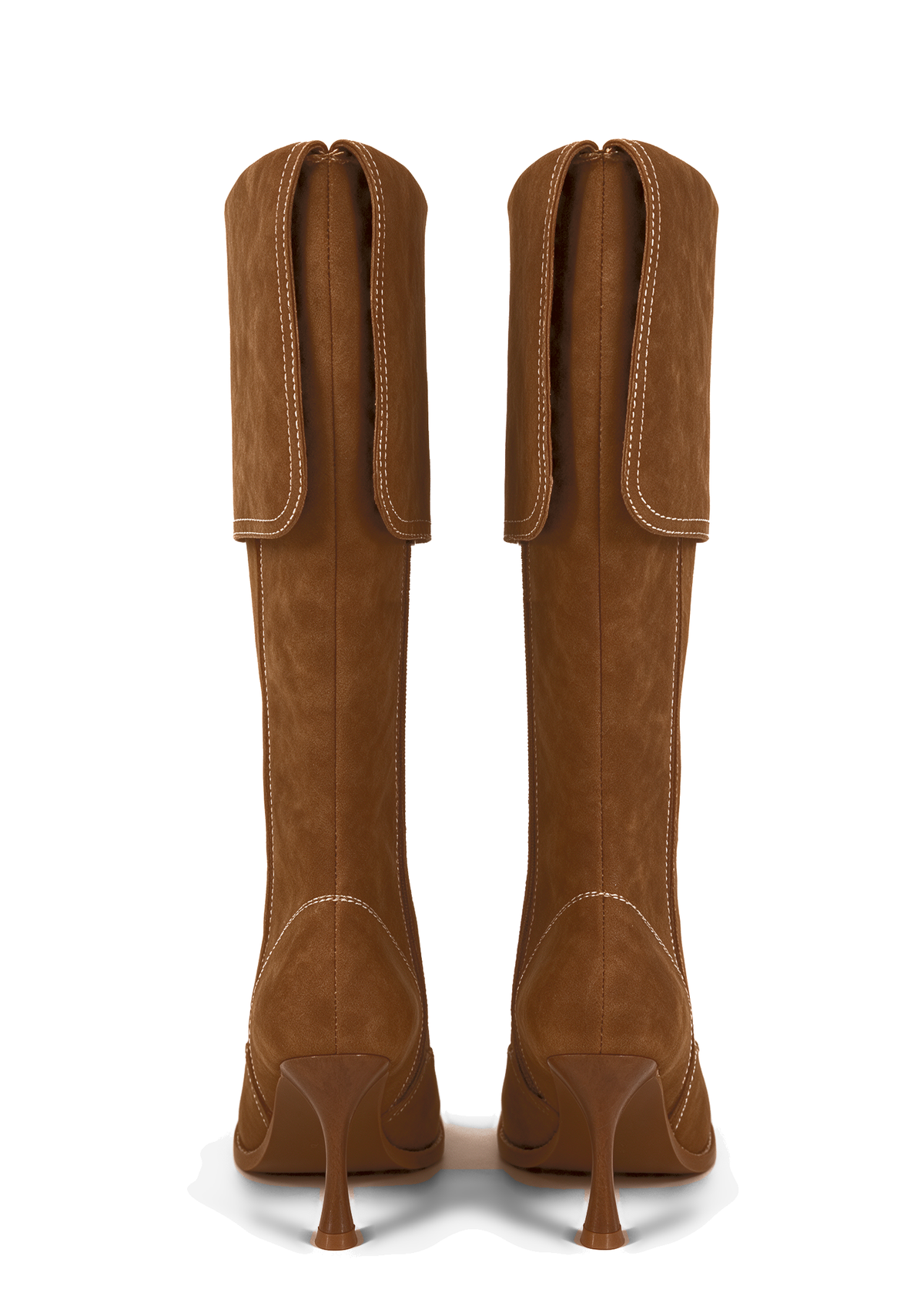 Victorian Cuff Knee High Boot - Brown