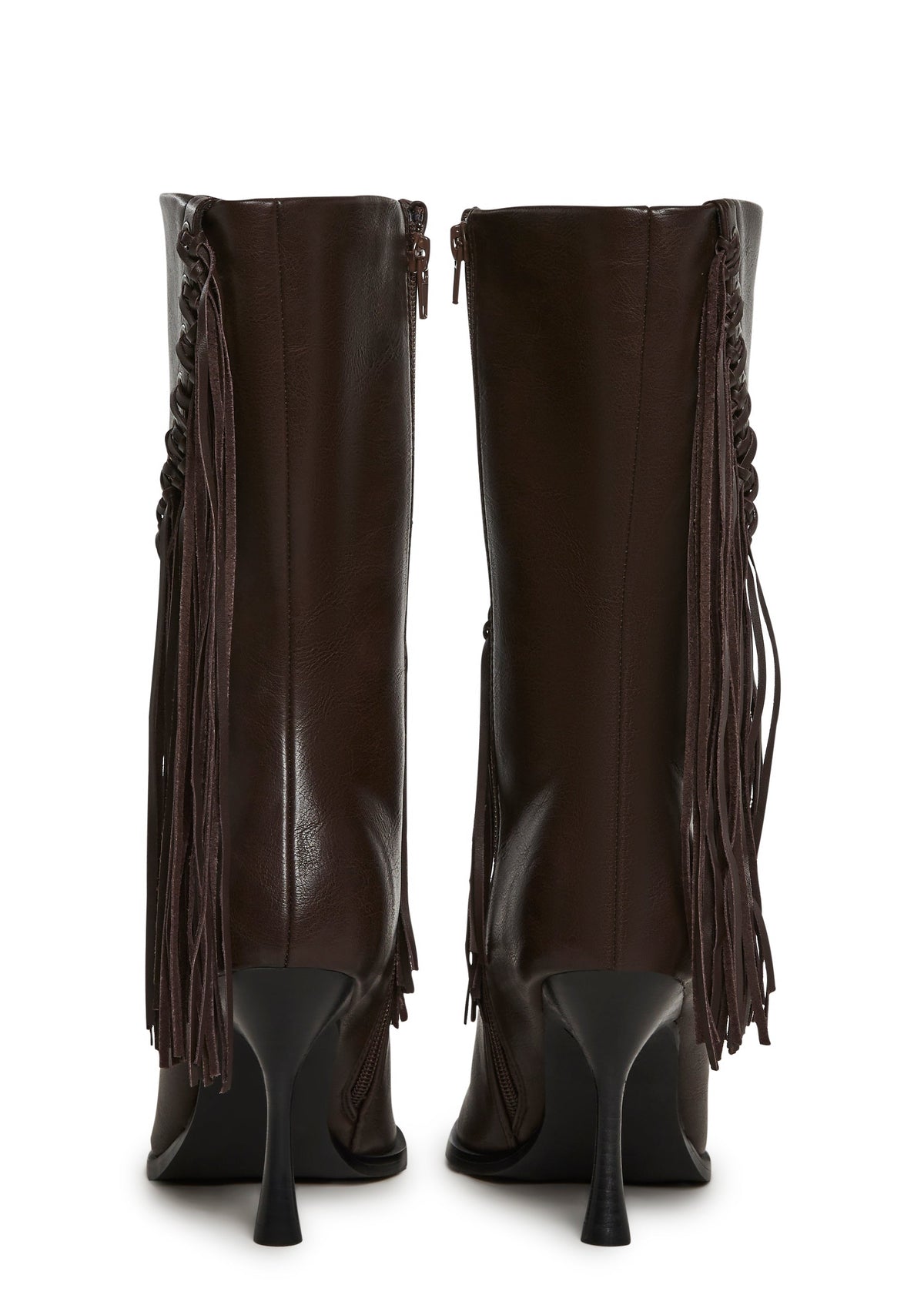 Gloss Grit Fringe Boots
