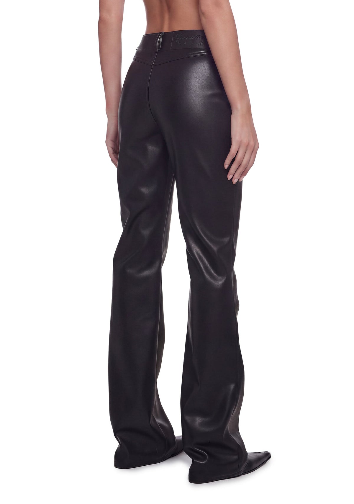 Elle Low Rise Jeans - Leather