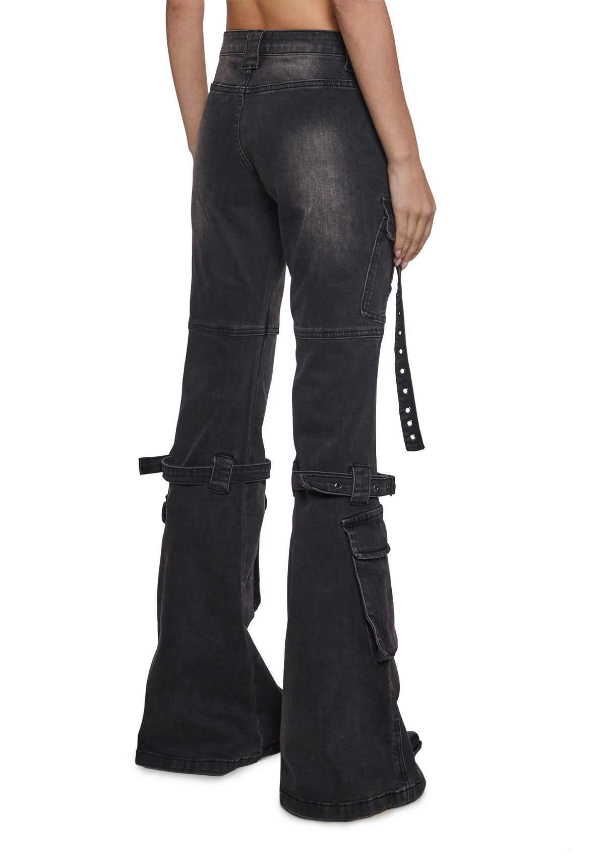 Level Up Cargo Fitted Jeans - Black