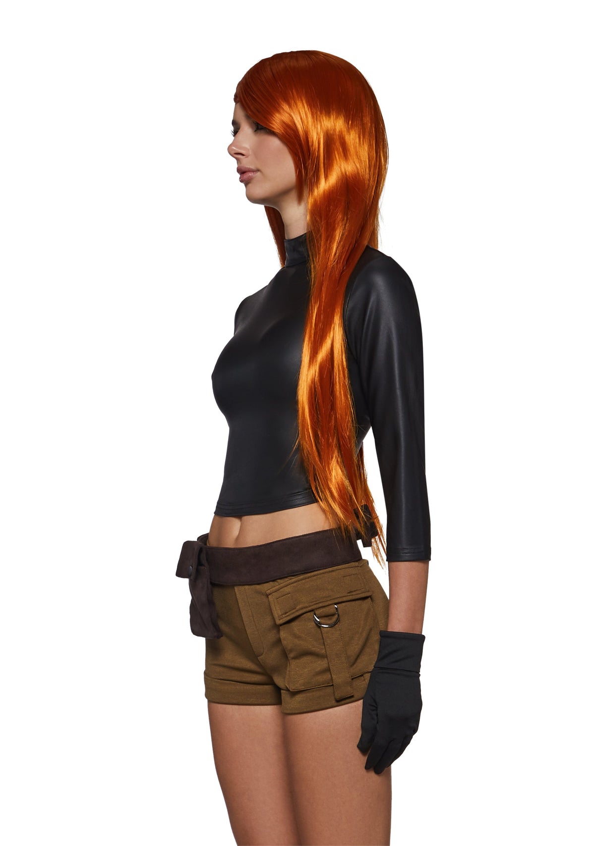 Cartoon Possible Spy Costume and Wig Set