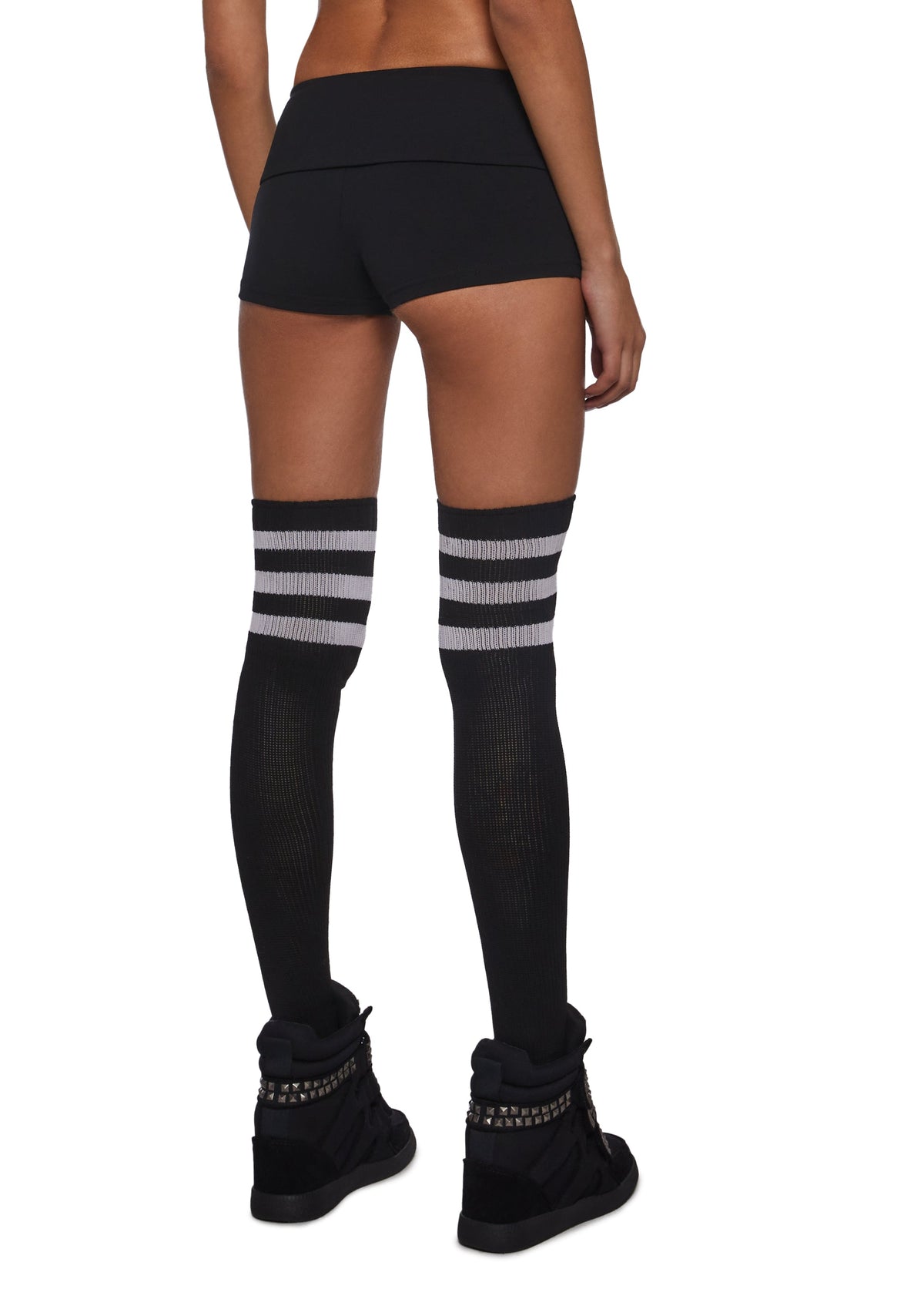 Aura Vibes Studded Mini Shorts