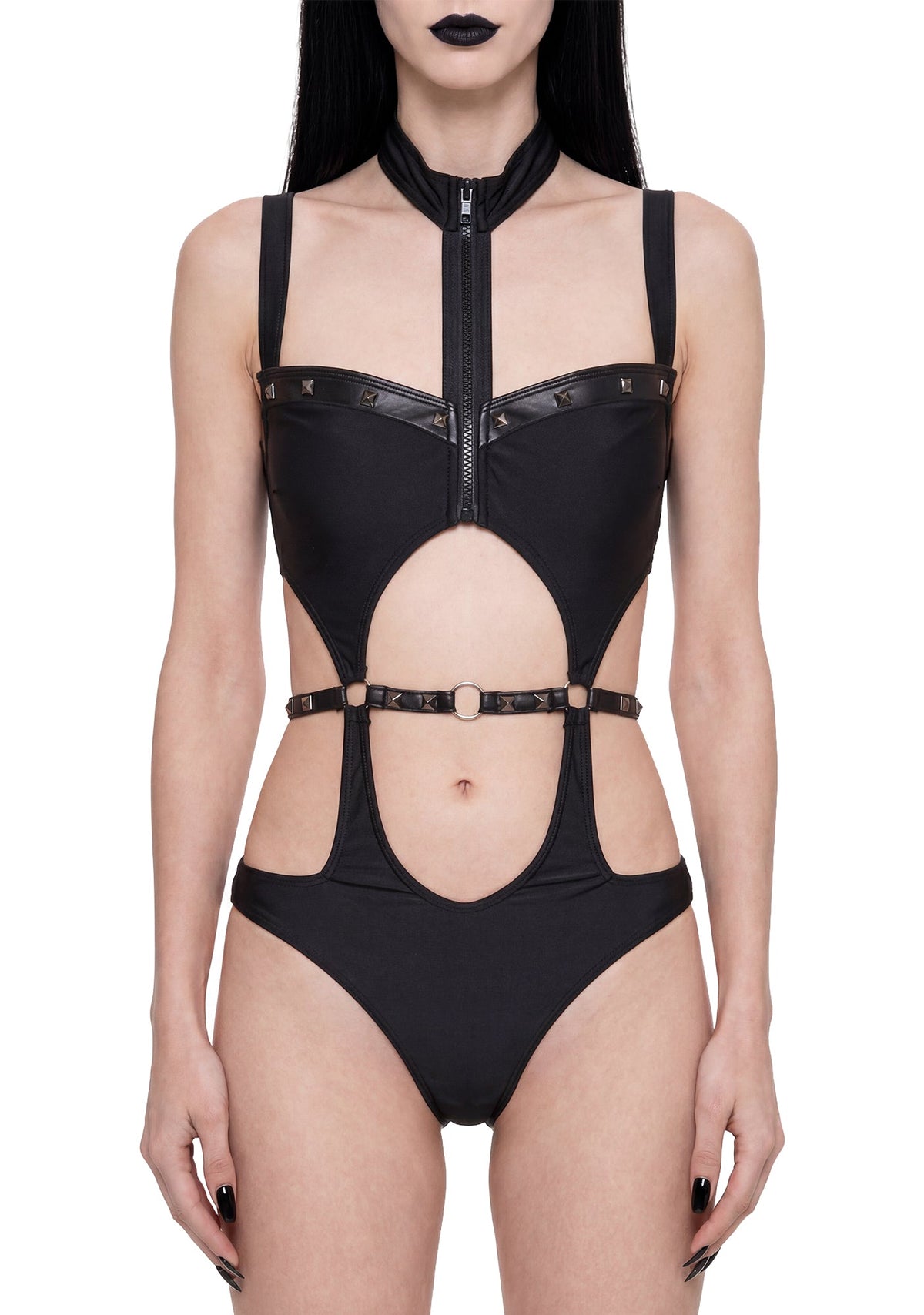 Chainreactor Studded Cut Out Bodysuit