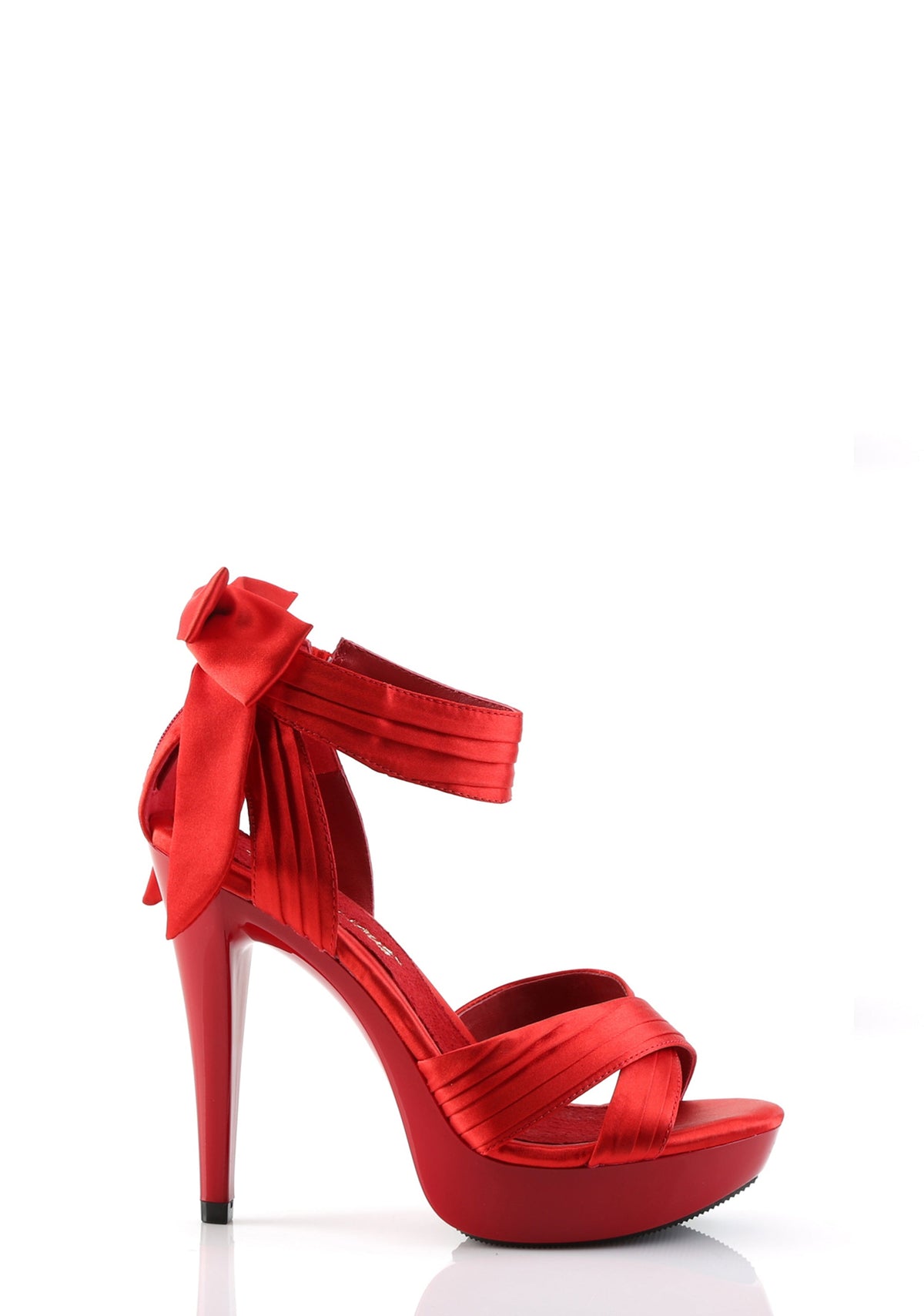 Cocktail-568 Platform Criss Cross Straps Sandals-Red