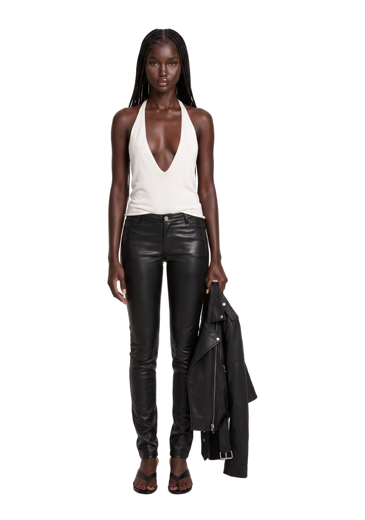 Born To Rock Leather Skinny Jeans