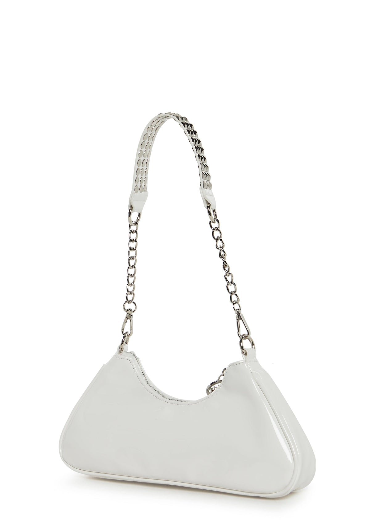 Ciska Brass Knuckle Shoulder Bag - White