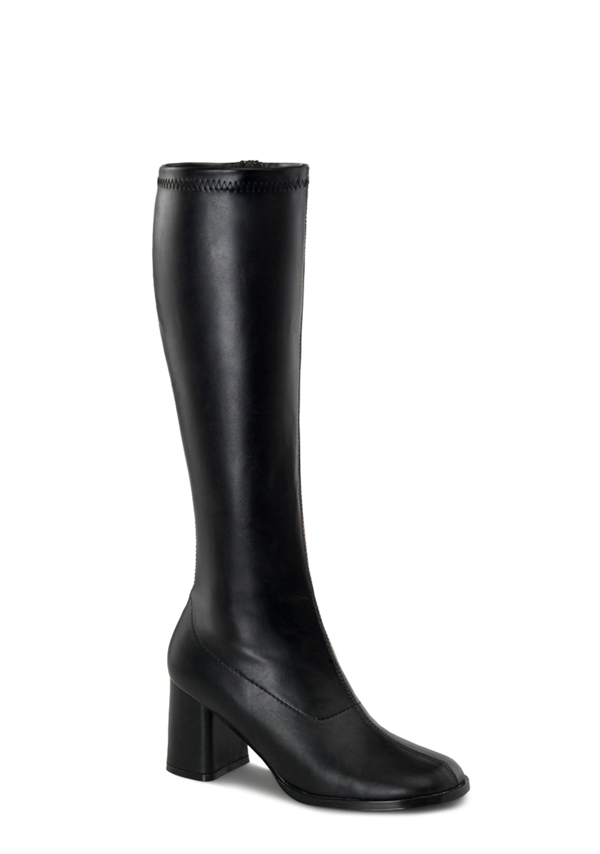 Gogo 300 Matte Knee High Boots - Black