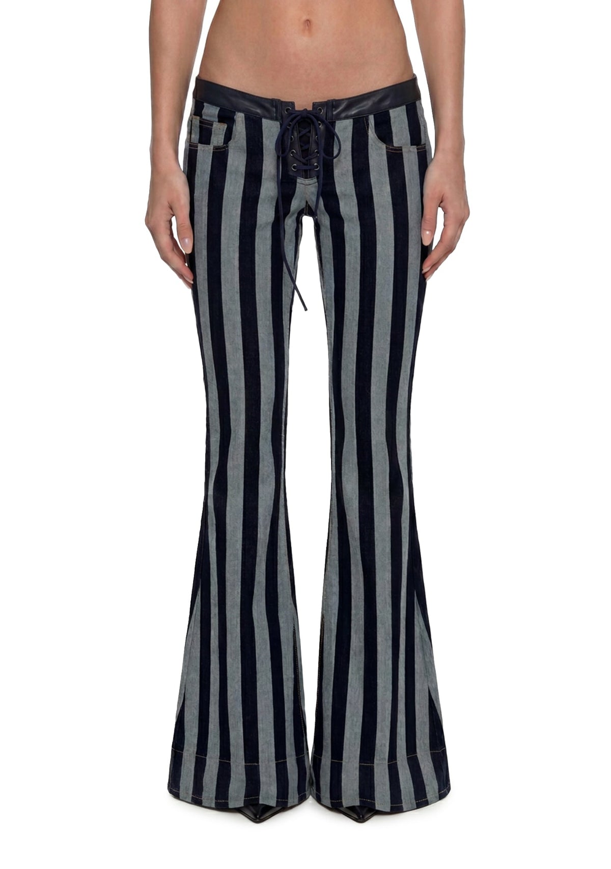 Circus Stripe Low Waisted Jeans