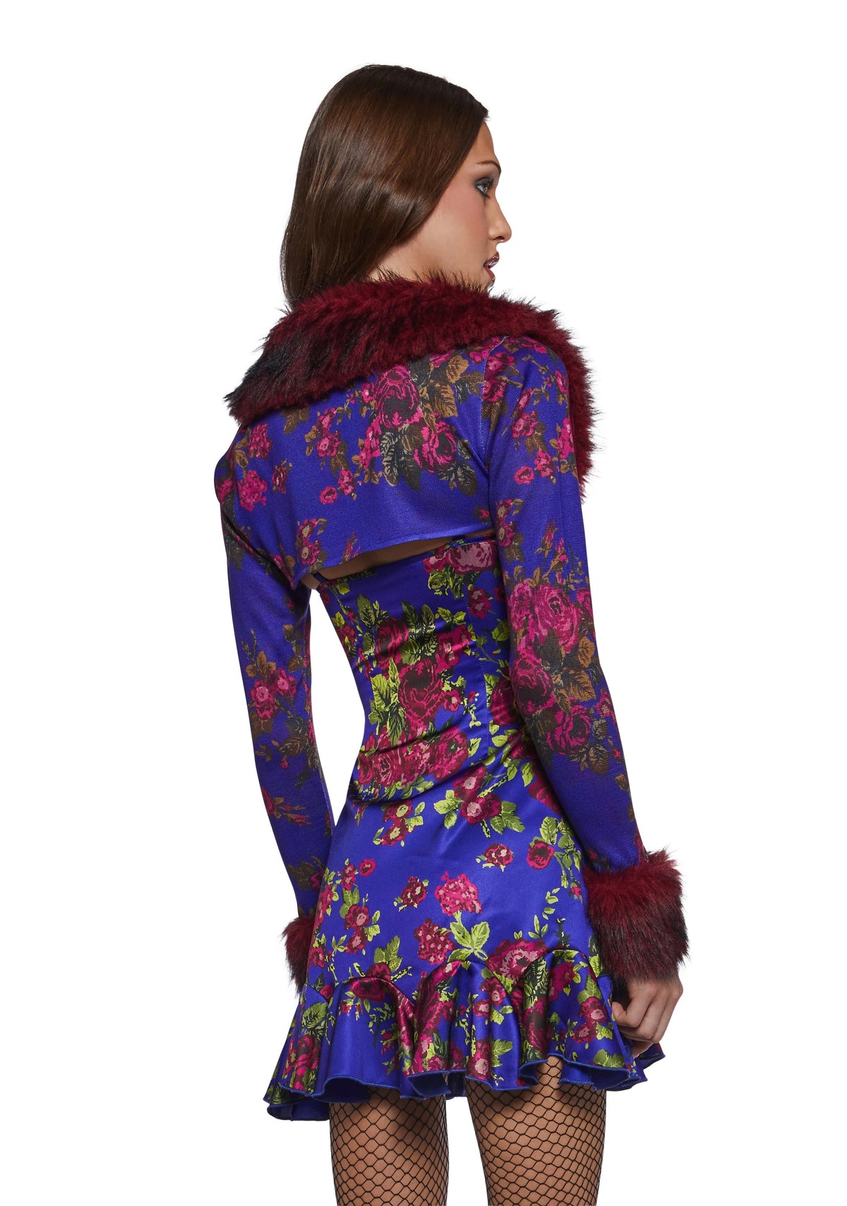 Floral Velvet Shrug