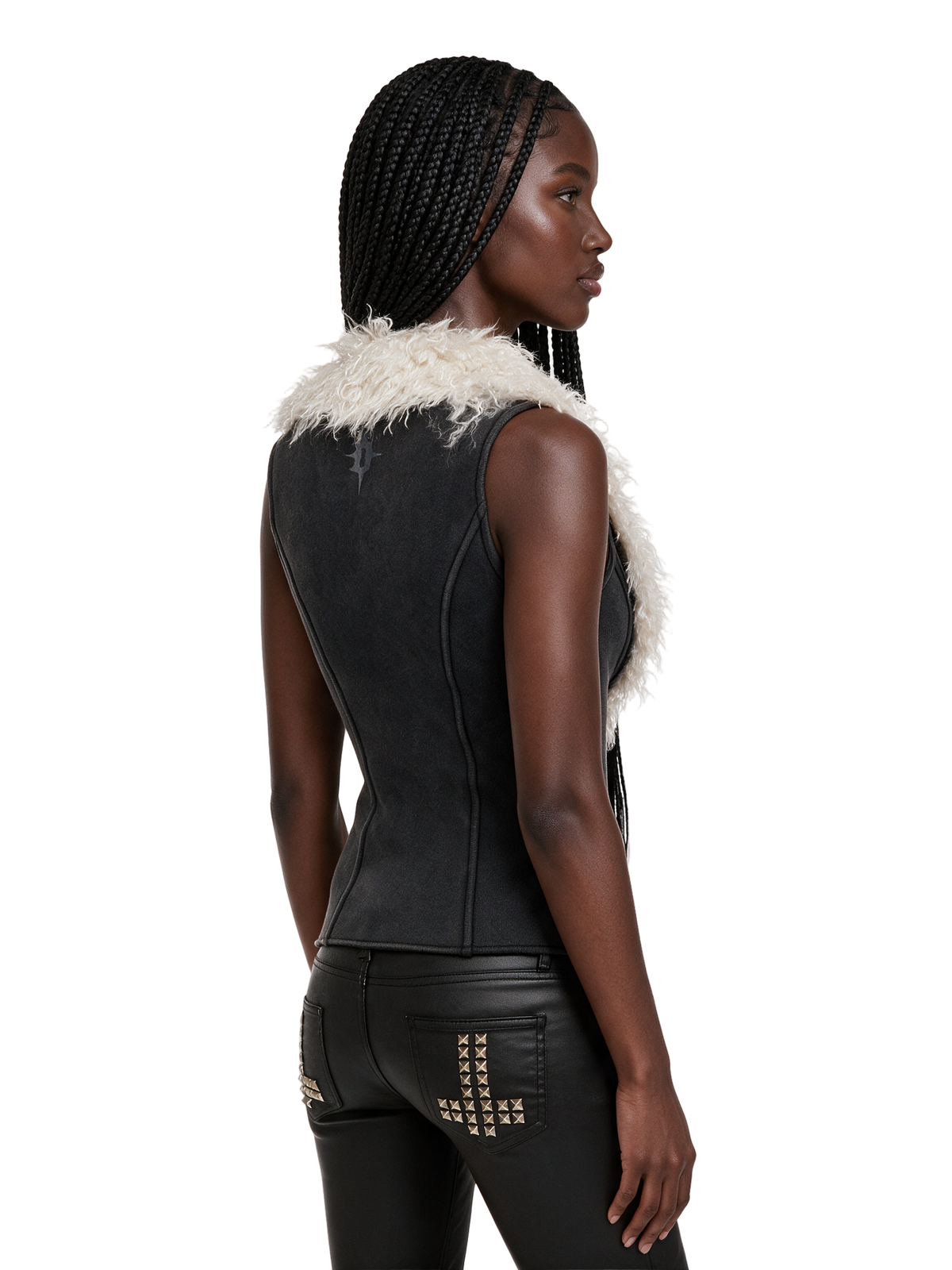 Remix Fur Trim Vest