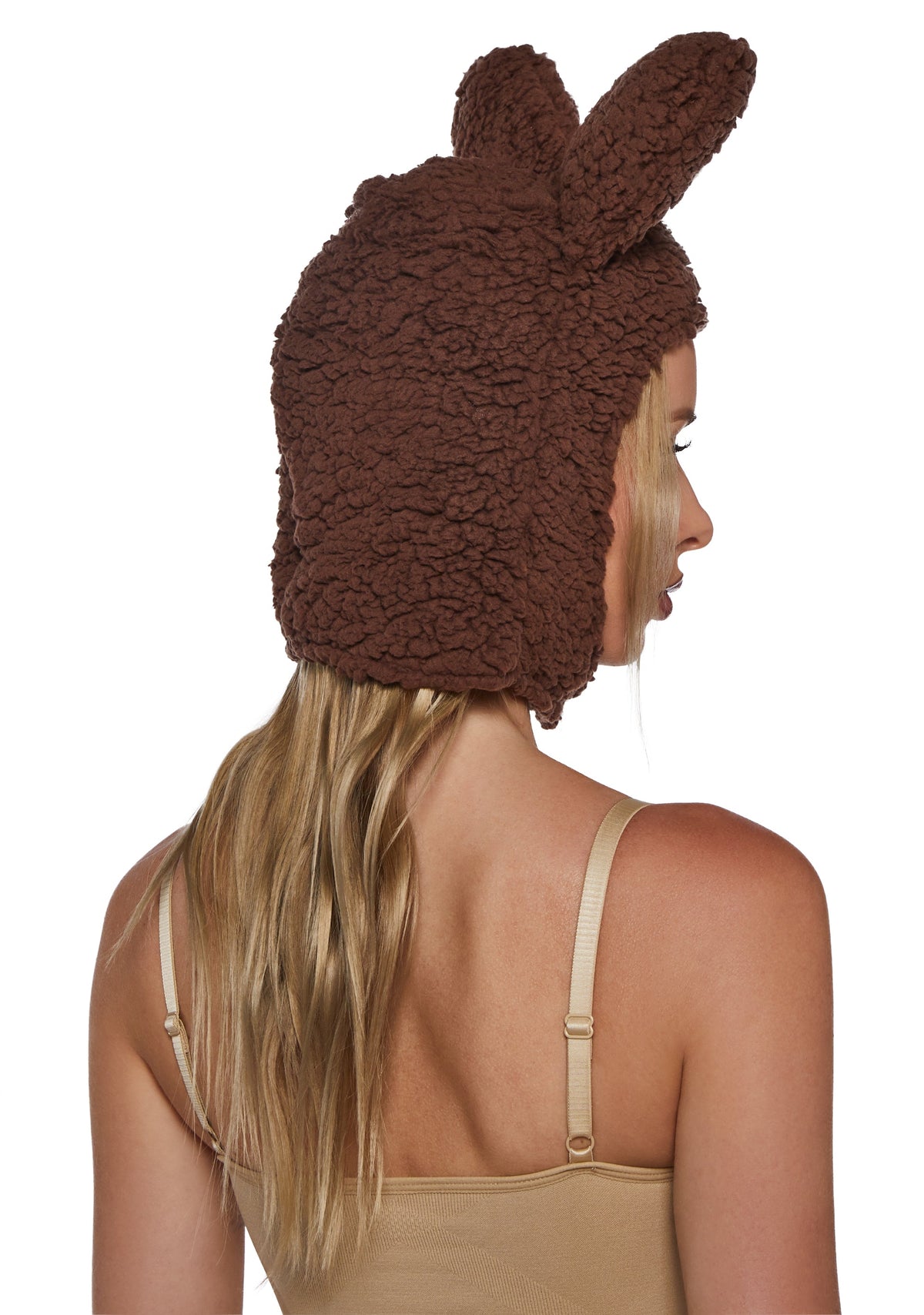 Little Monster Costume Hood - Brown