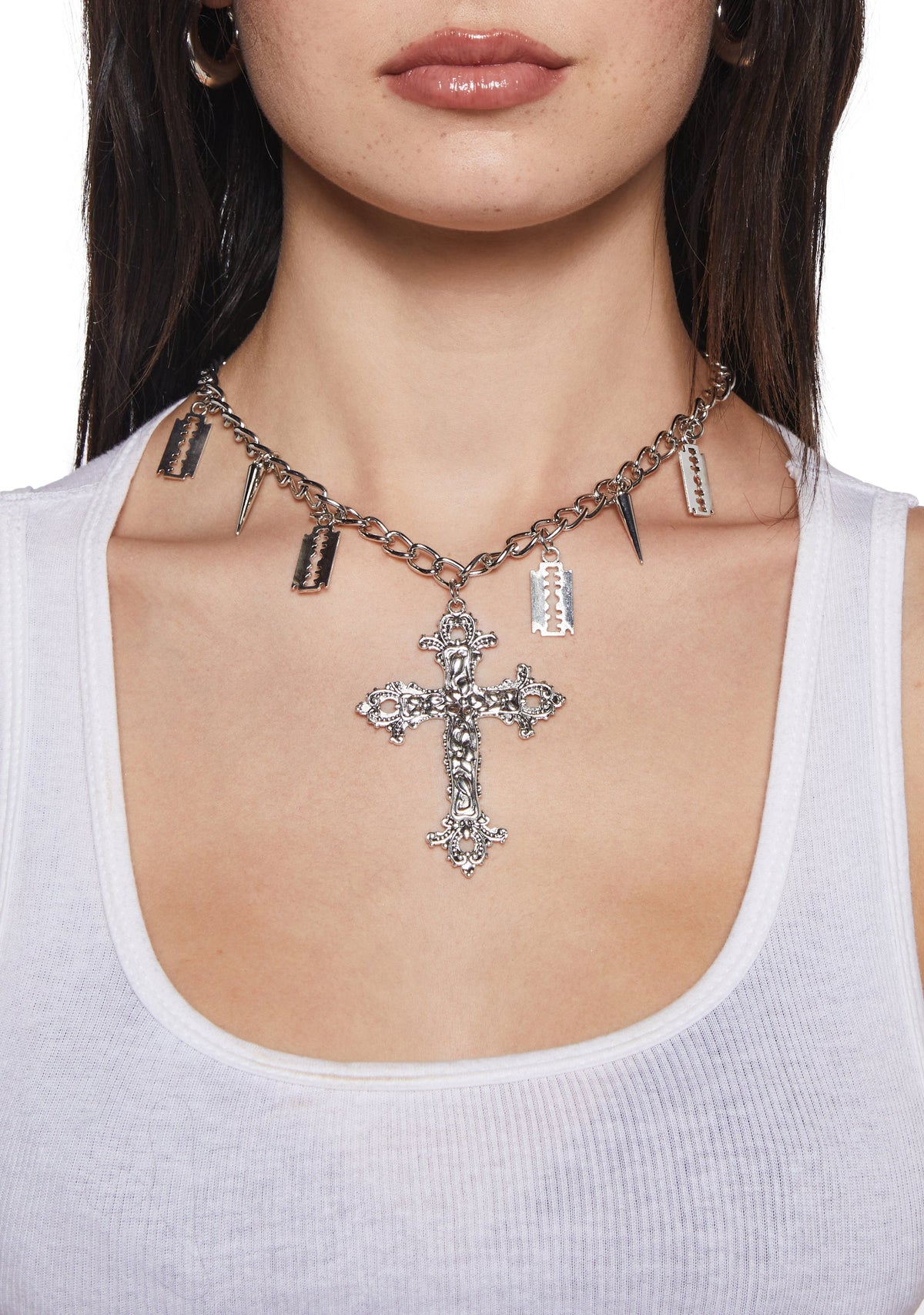 Goth Cross Necklace