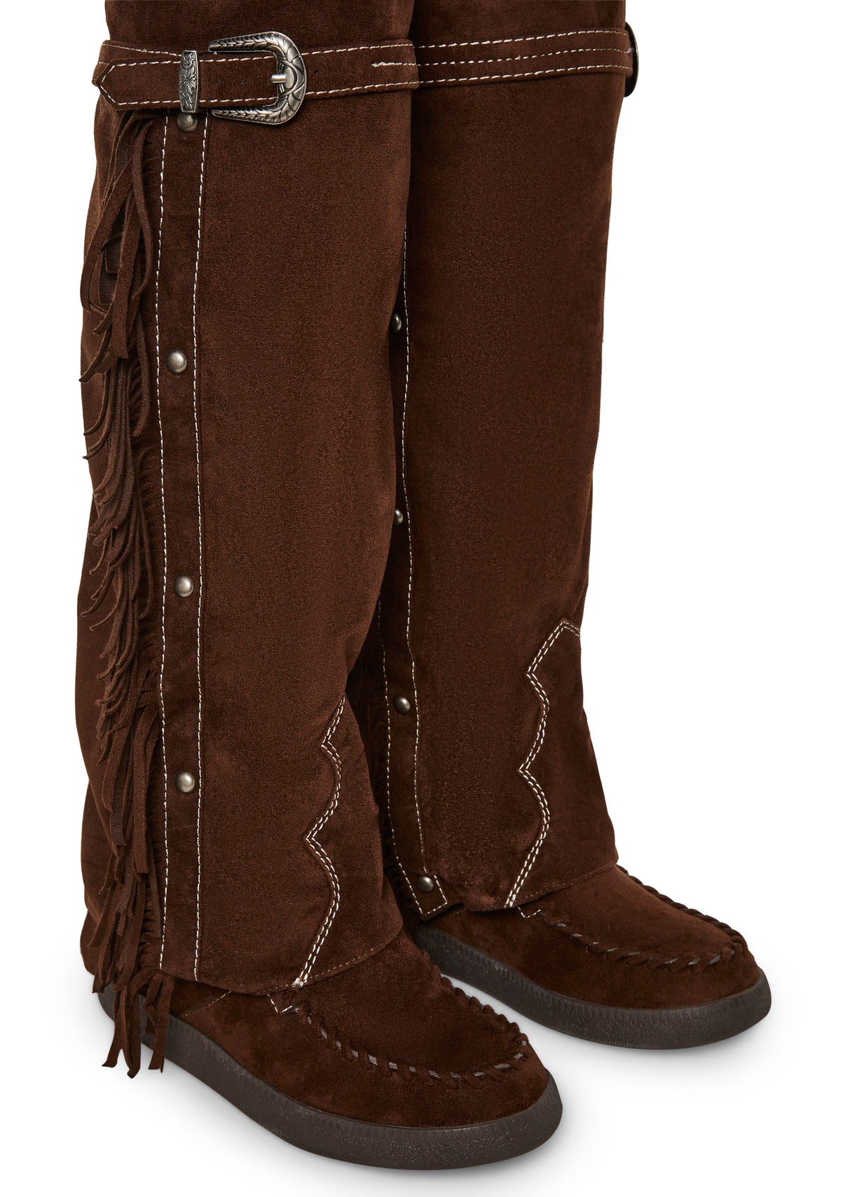 Fringe Thigh High Wedge Boot