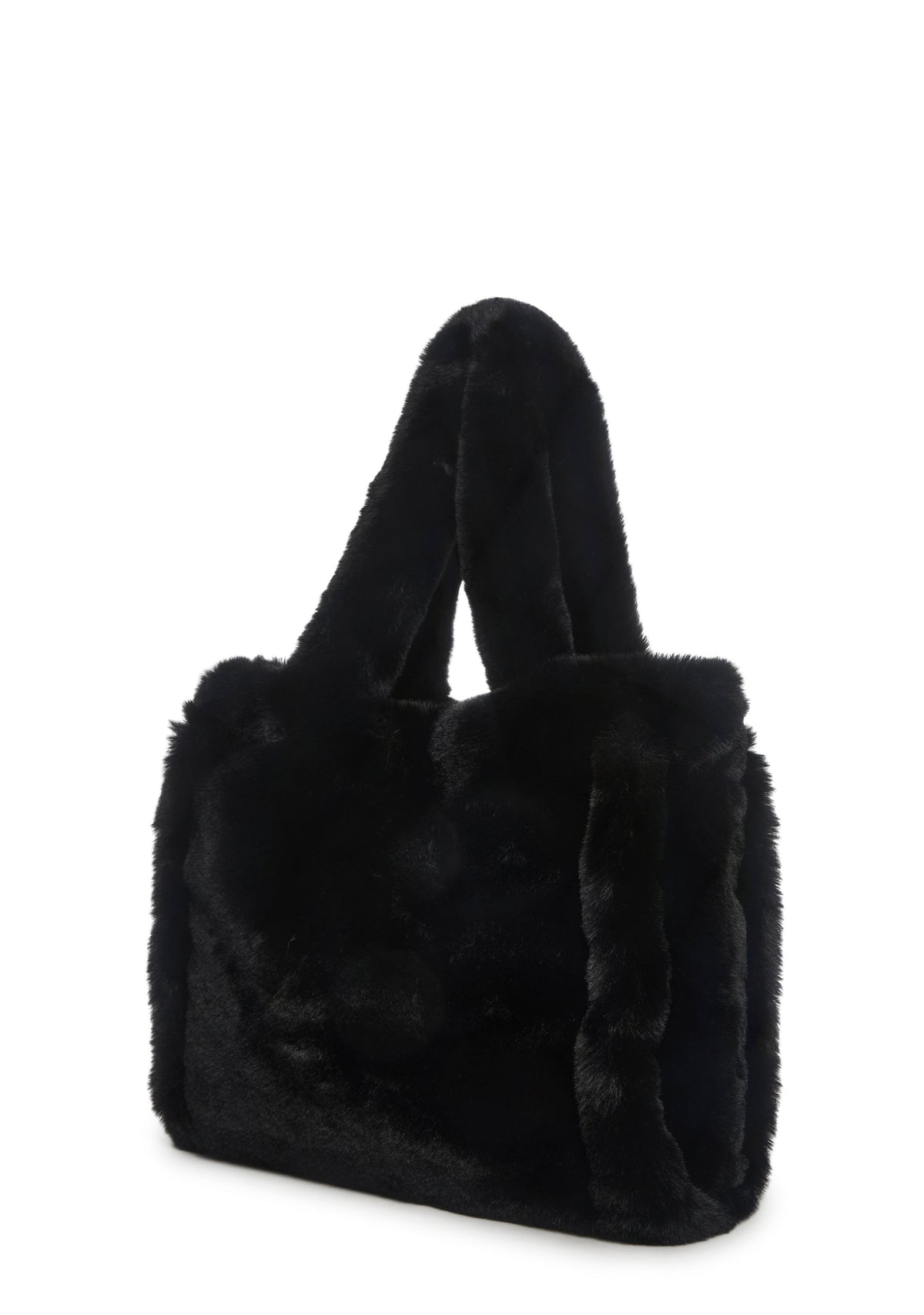 Cutie Pie Faux Fur Bag - Black