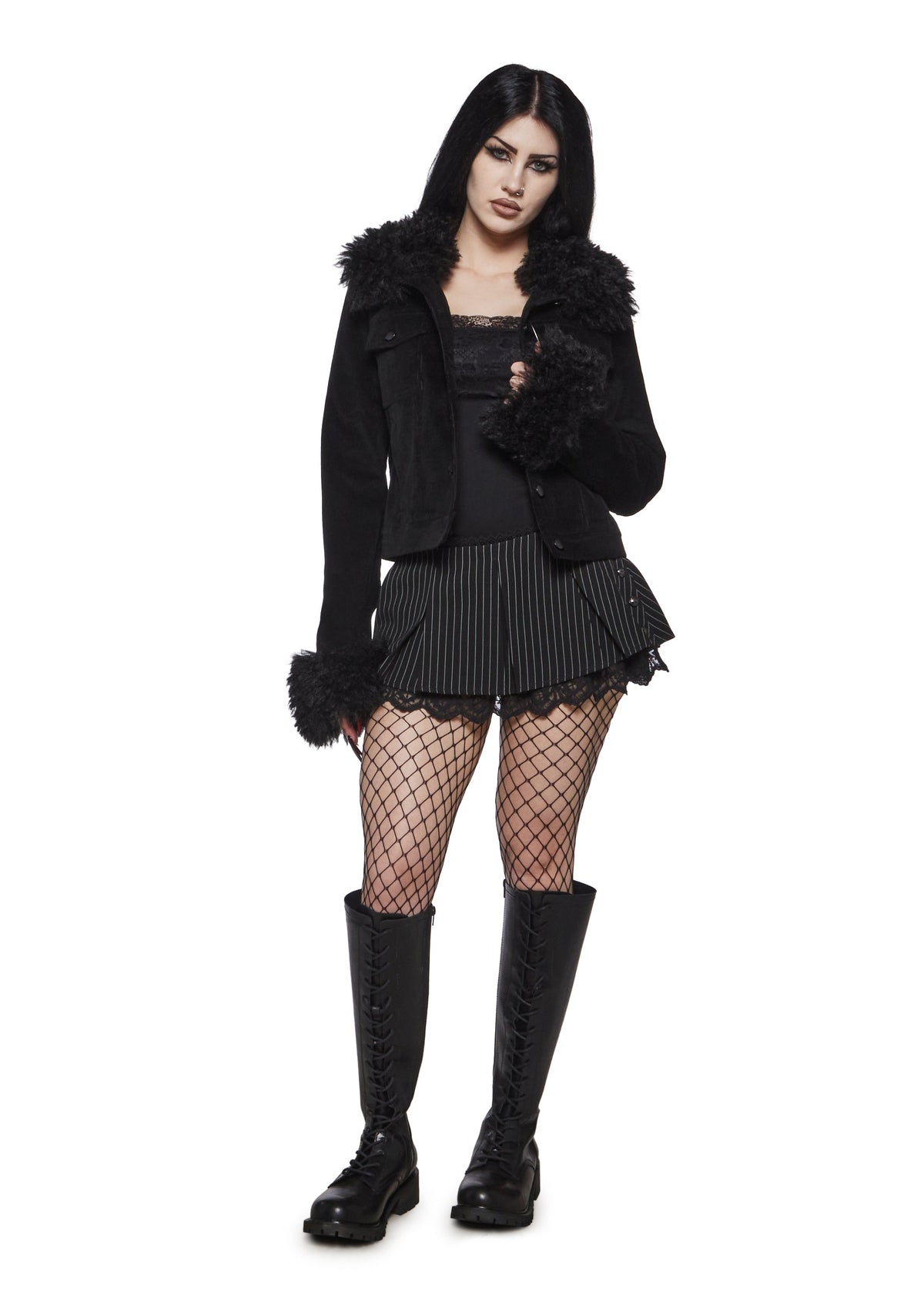 Sybil Corduroy Jacket with Faux Fur