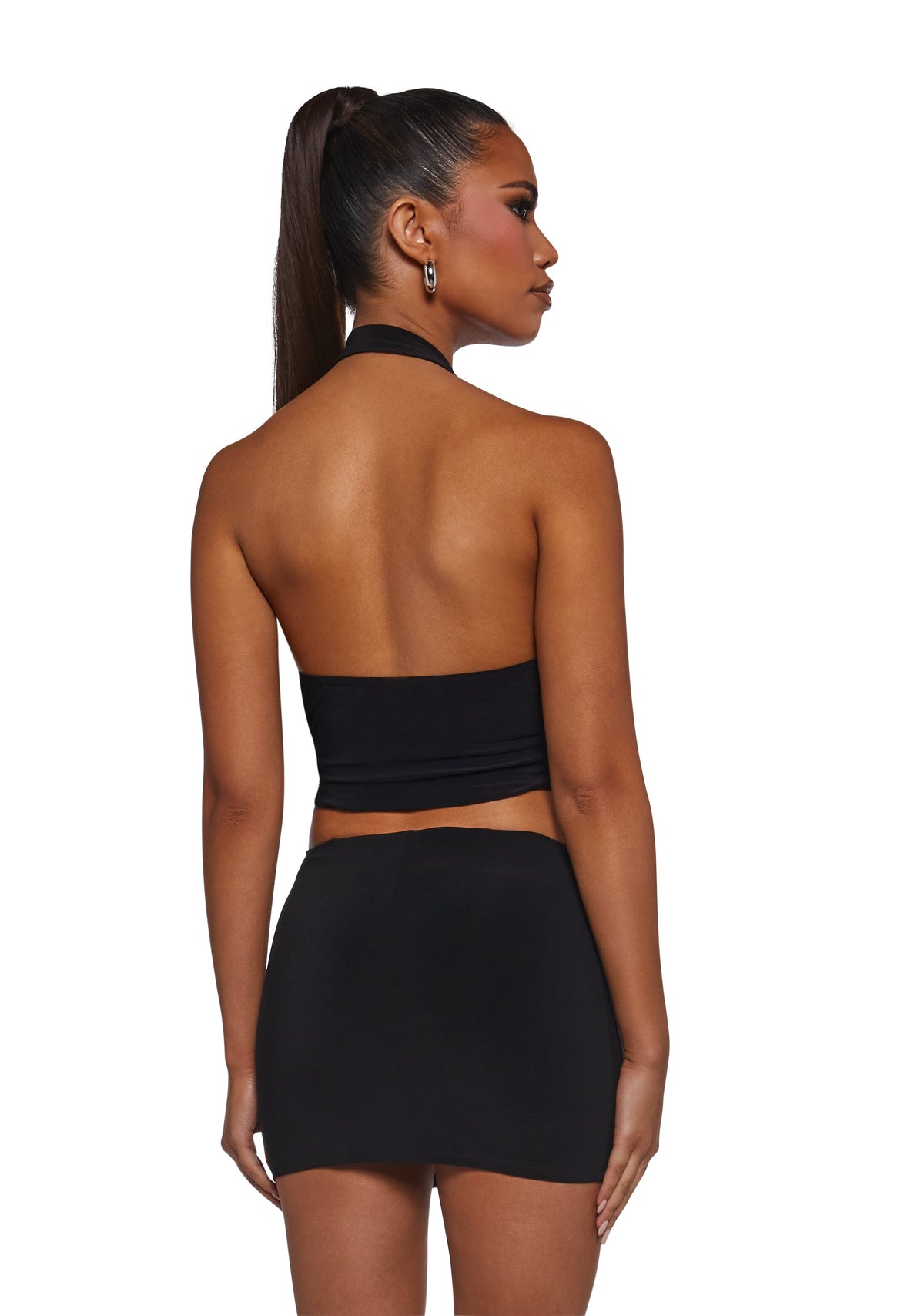 Chart Topper Skirt Set - Black