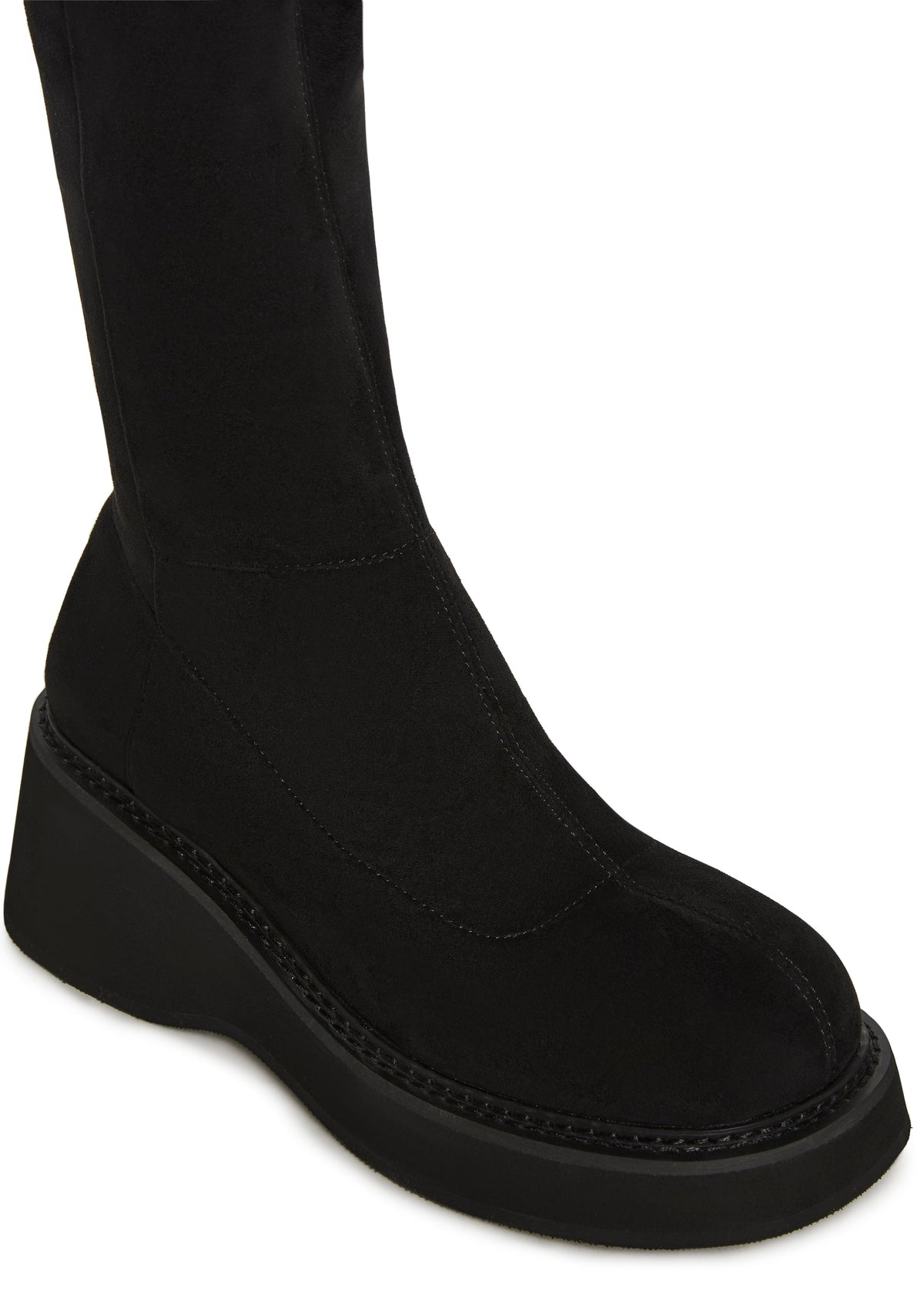 Cece Suede Knee High Stretch Platform Boots