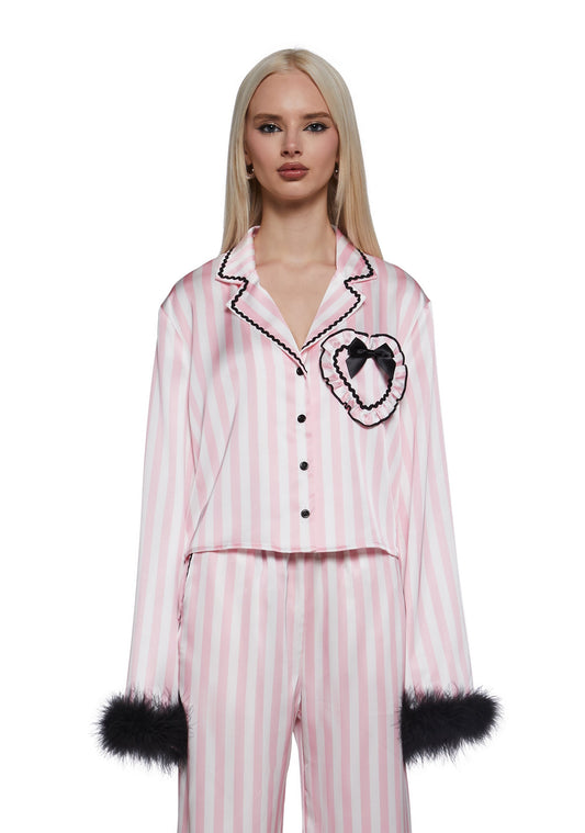 Retro Cutie Satin Sleep Shirt