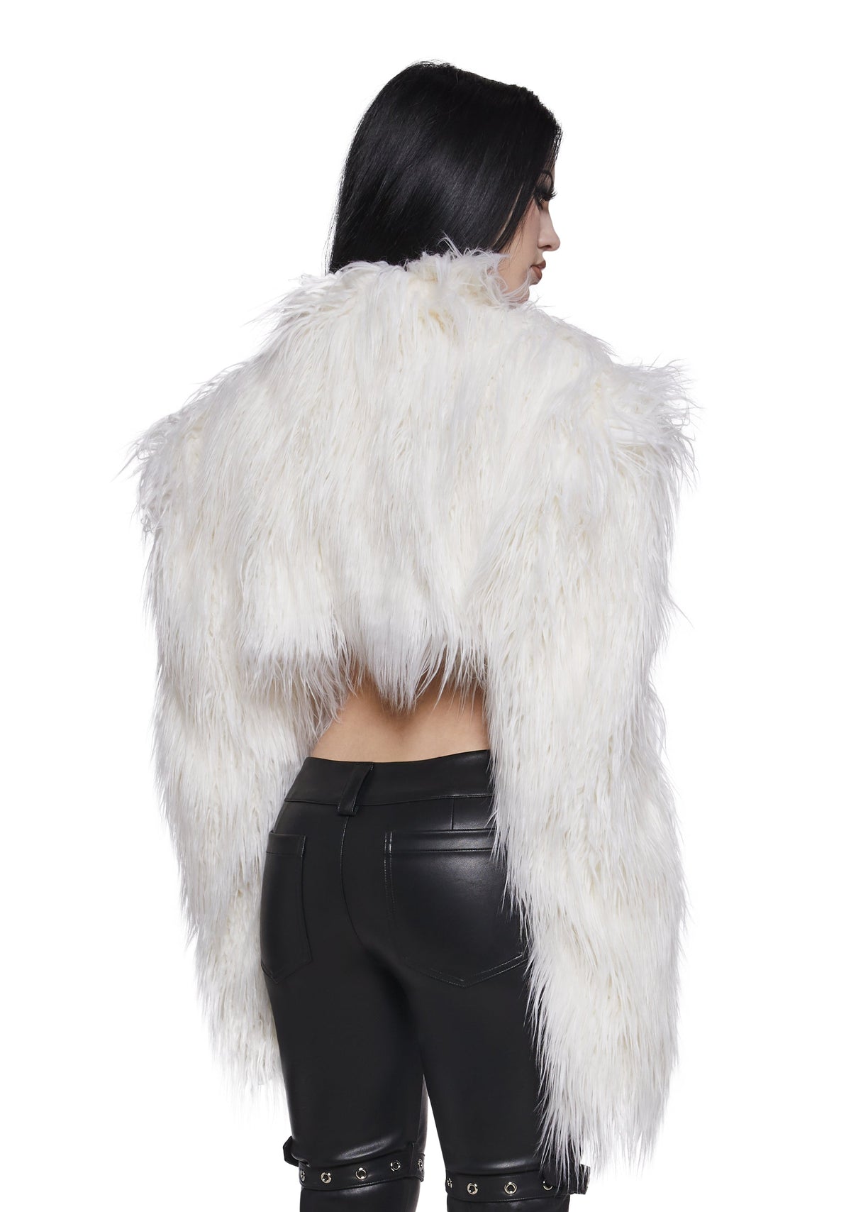 Diva Faux Fur Bolero - White
