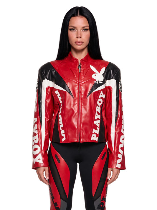 Playboy Moto Jacket - Red