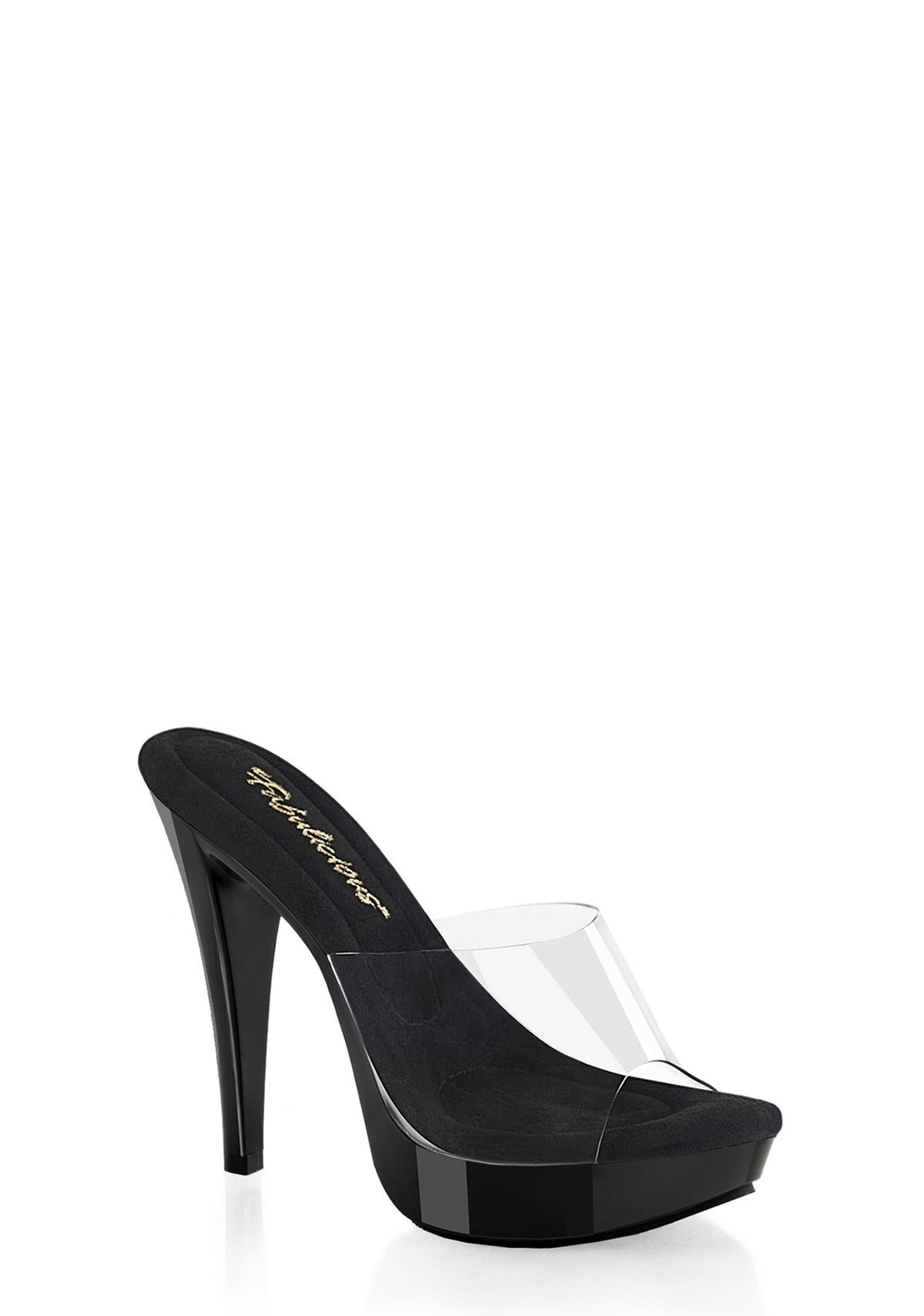 Cocktail-501 Platform Slides-Clear-Black
