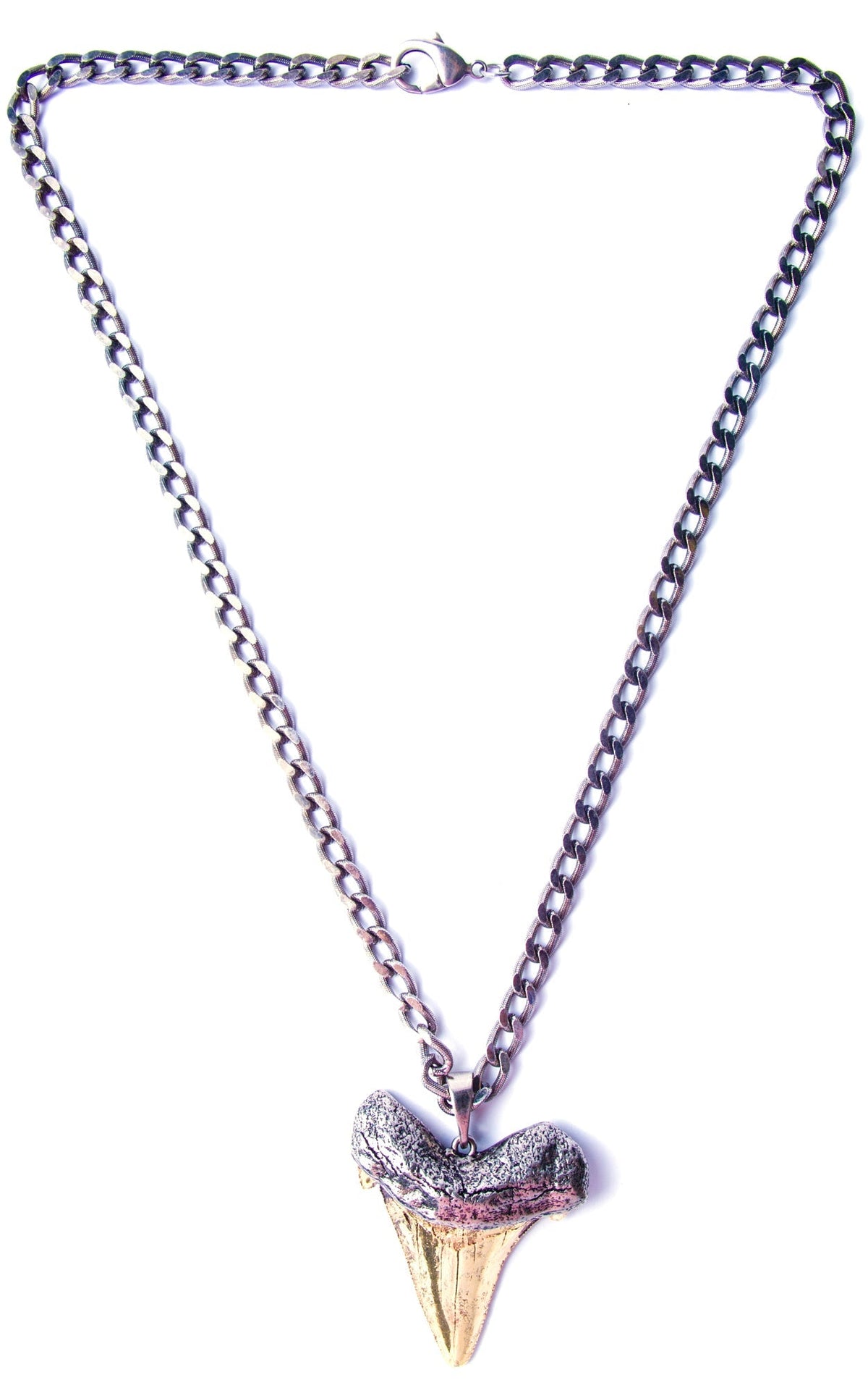 Oversized Shark Tooth Necklace - Gold