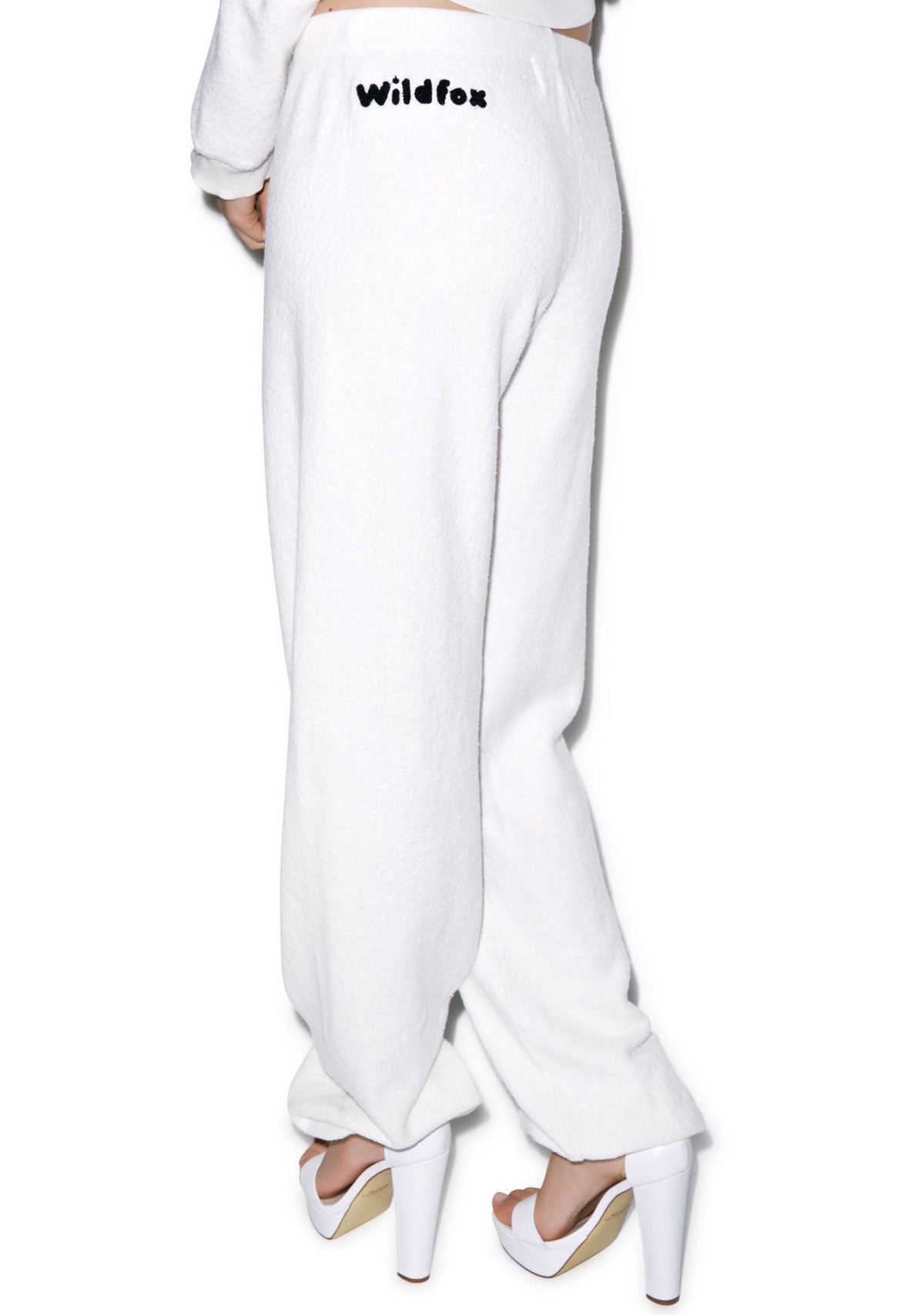Chenille Wildfox P.E. Sweats - White