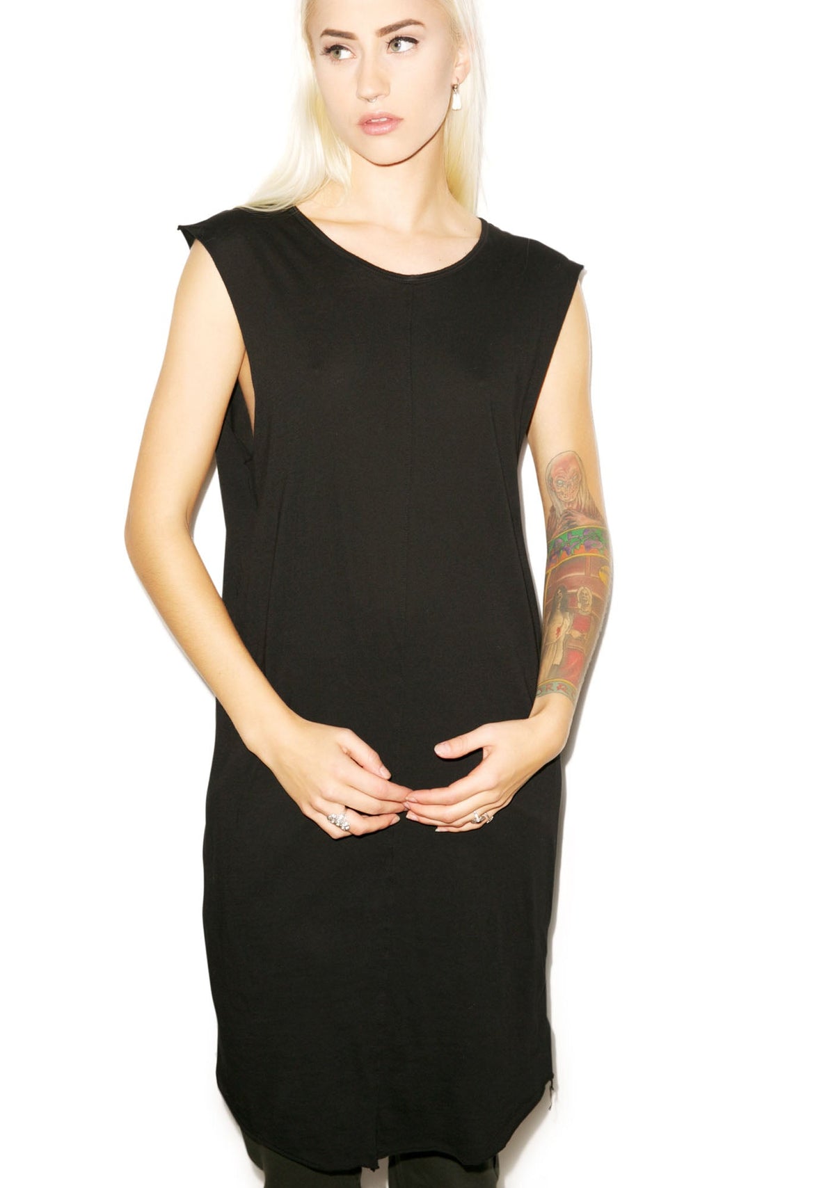 Knomad Muscle Long Tee - White