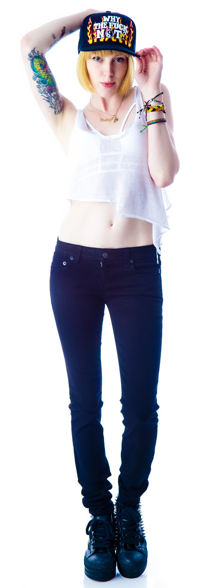 Stretch Twill Junkie Fit Jeans - Black