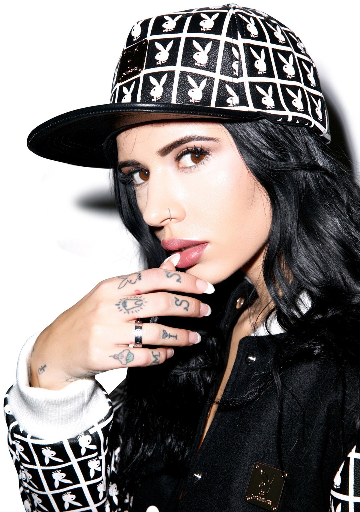X Playboy Panel Snapback - Black