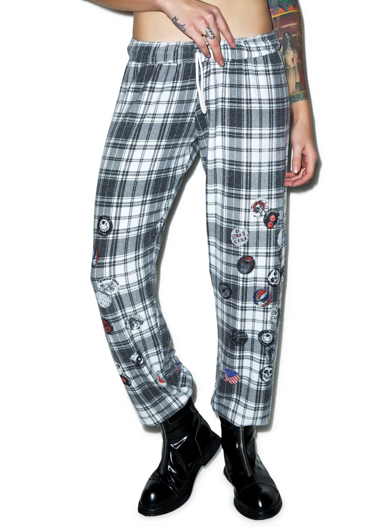 Tanzy Pins Sweat Pants - Black