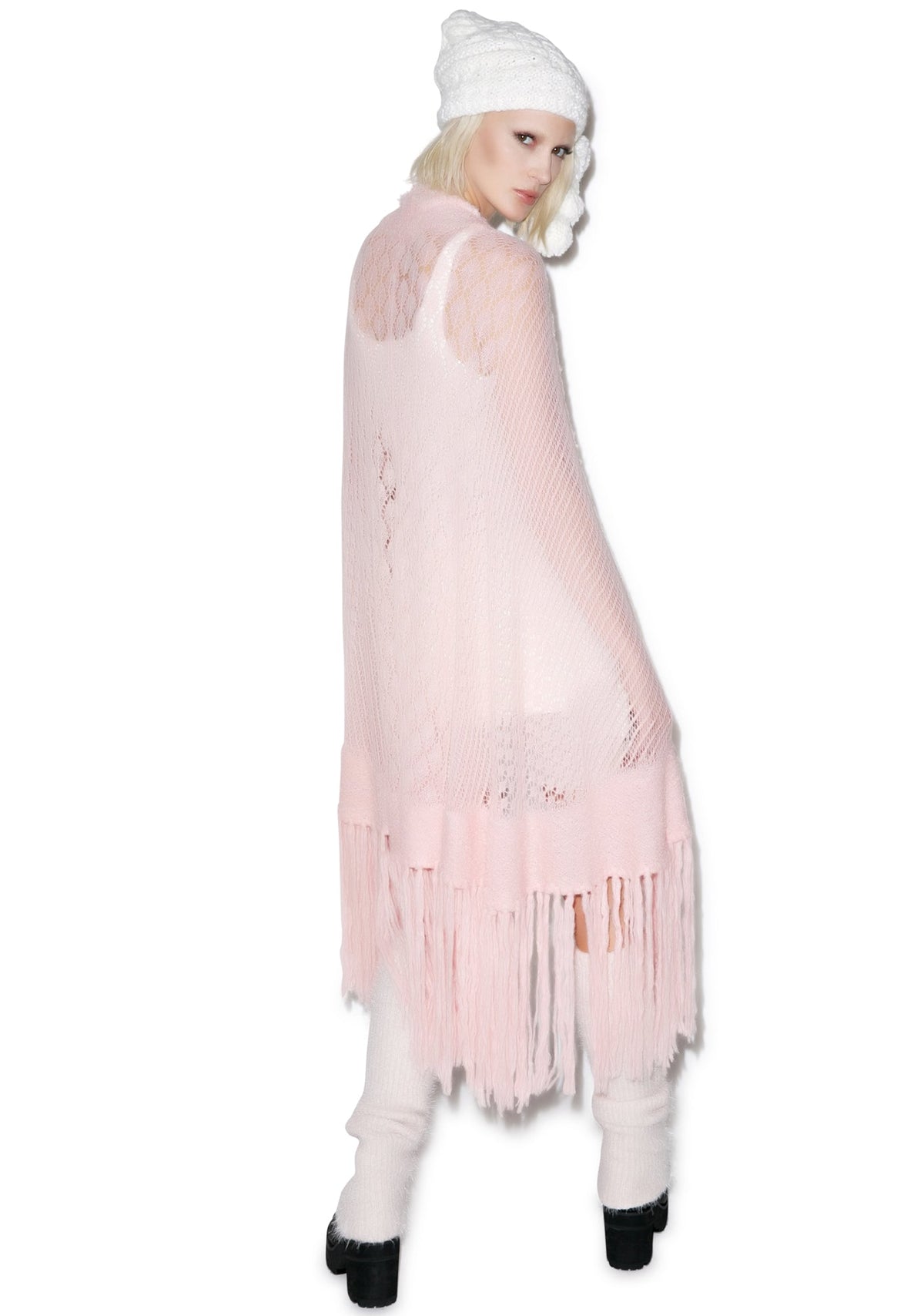 Solid Garden Shawl - Light Pink