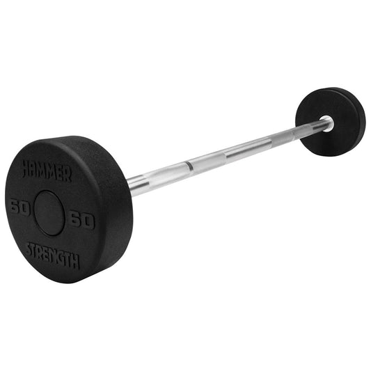 Hammer Strength Round Rubber Fixed Barbells - Outlet