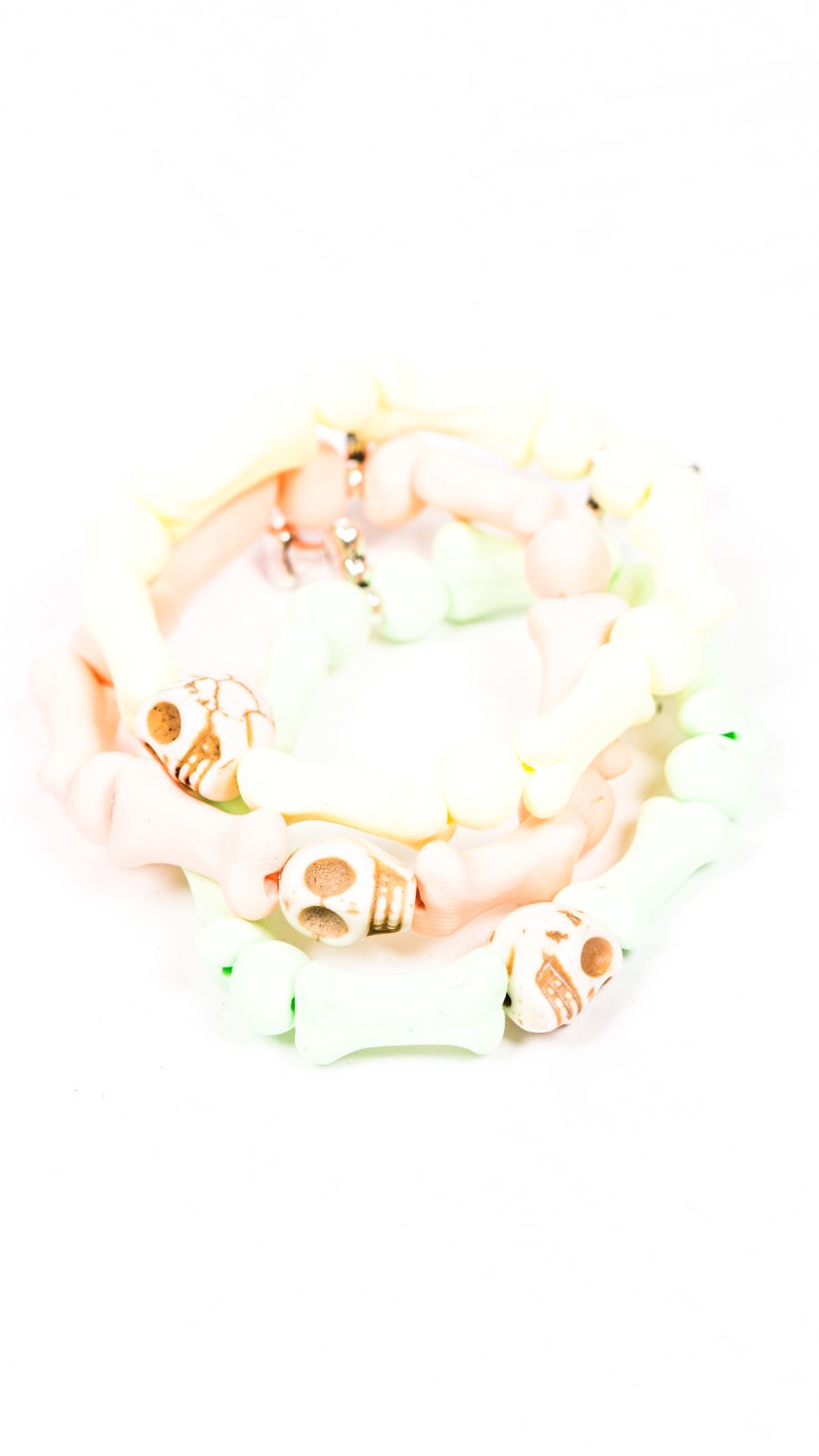 Bedrock Bones Skull Bracelets - Off White
