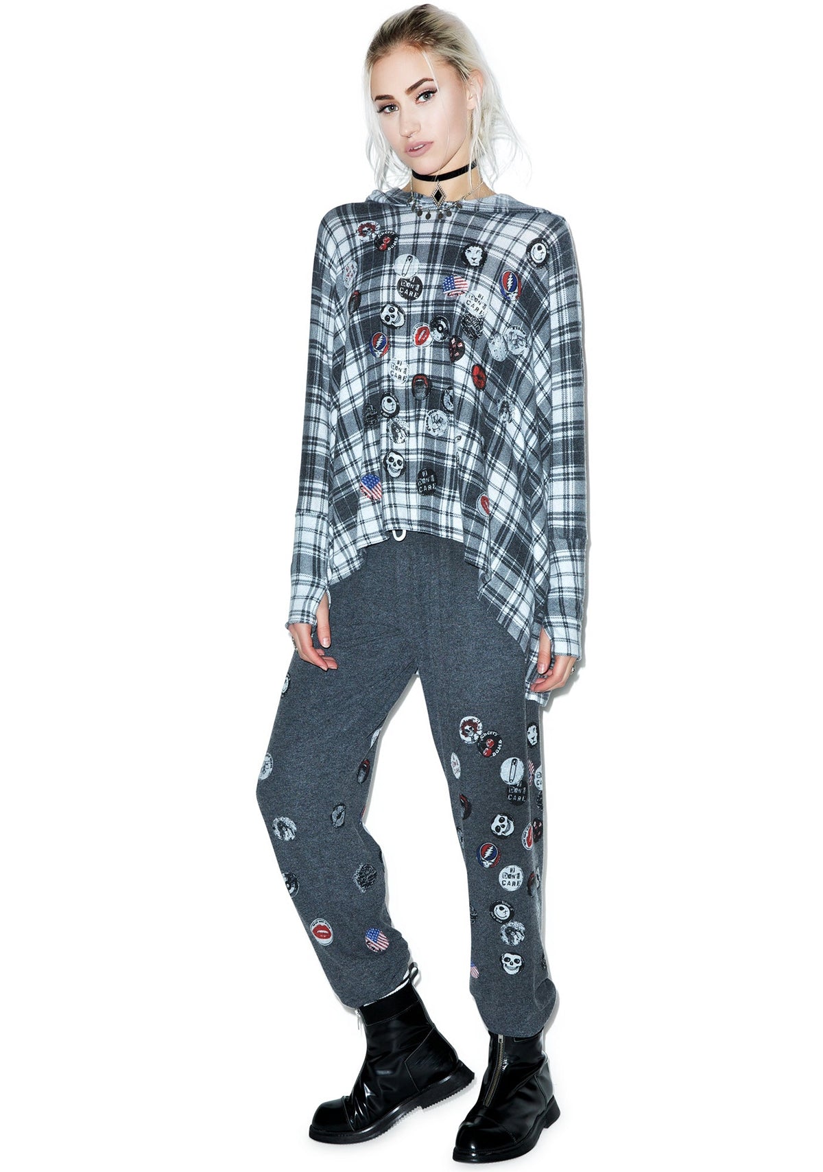 Tanzy Pins Sweat Pants - Black