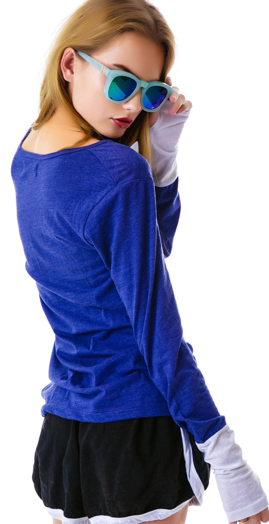 Nice To Meet You Henley Shirt - Light Blue
