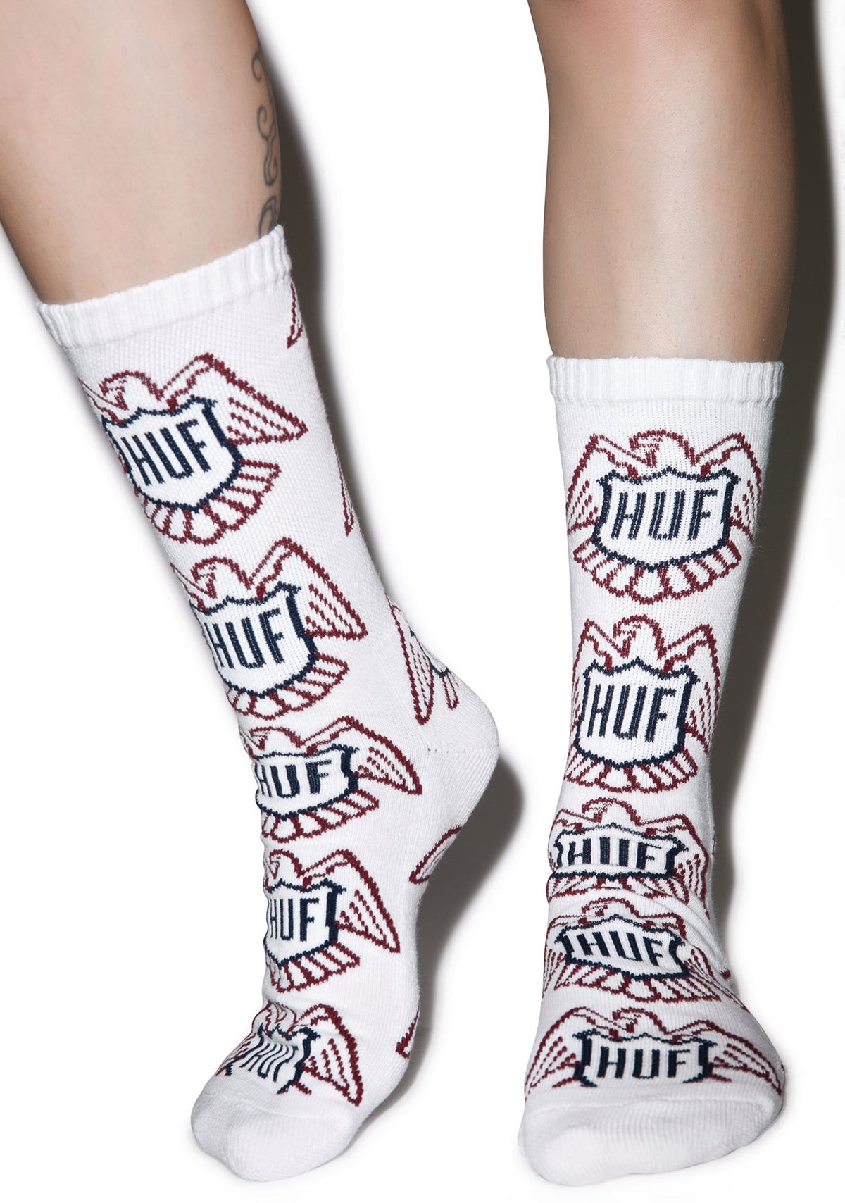 Thunderbird Crew Socks - White