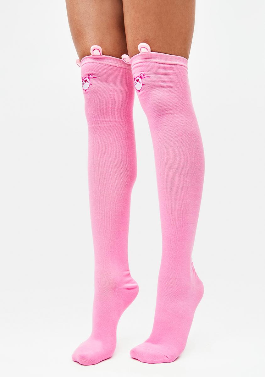 Magic's Here Thigh High Socks - Pink