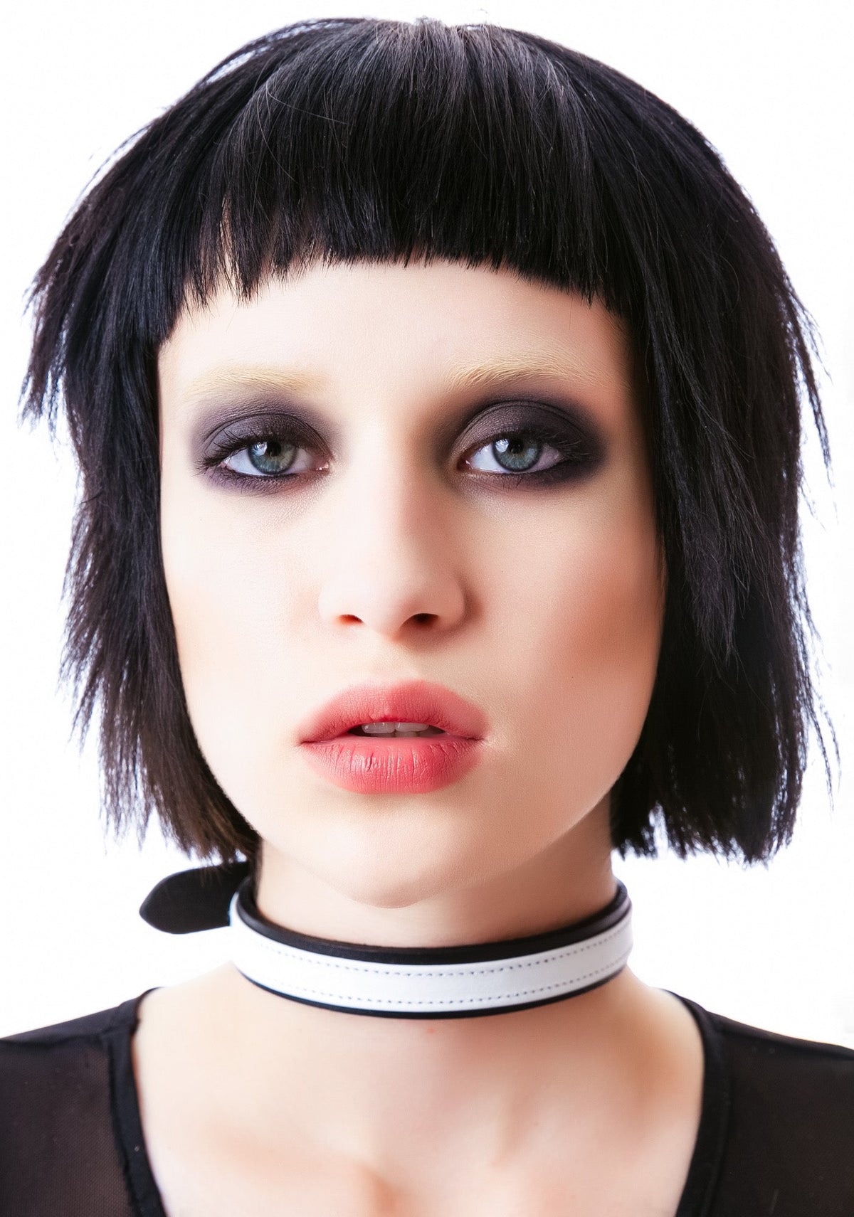 Strap Tease Leather Choker - Black