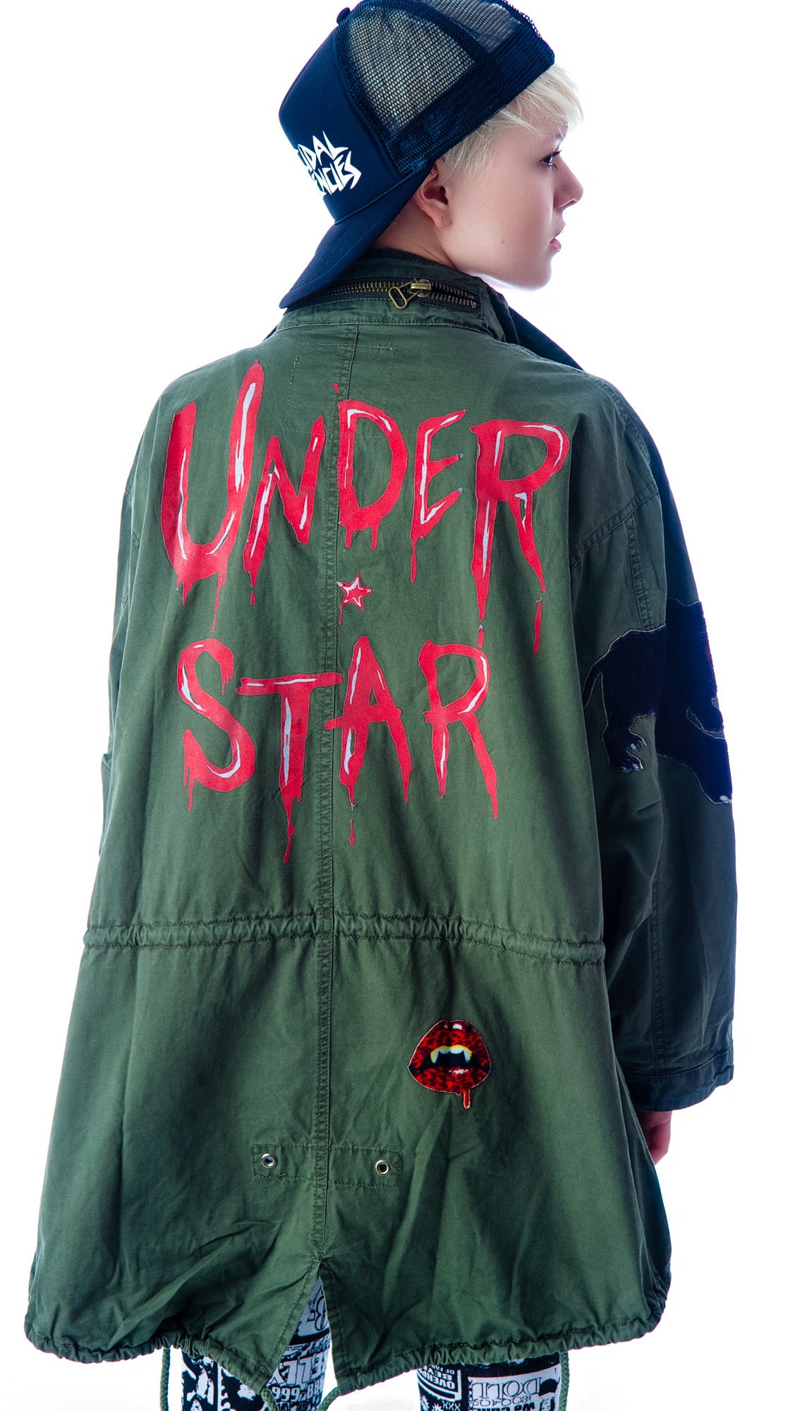 Skull Rocker Military Surplus Jacket - Black