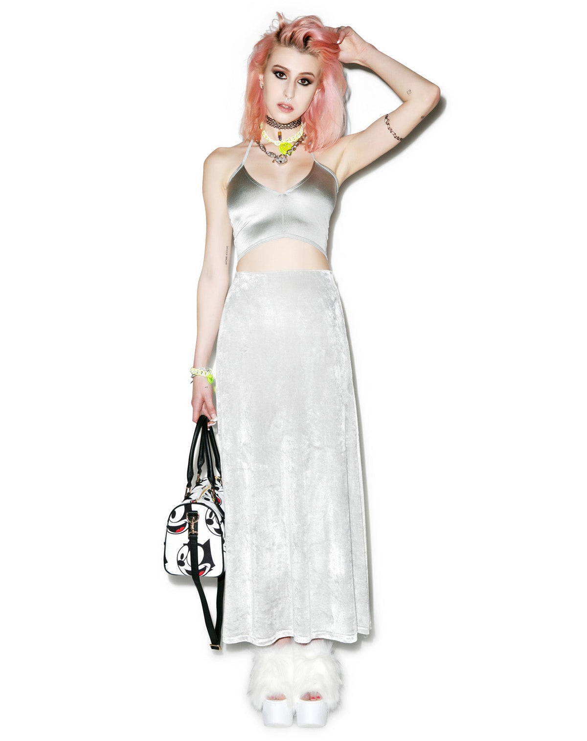 Velvet Underground Maxi Skirt - Black
