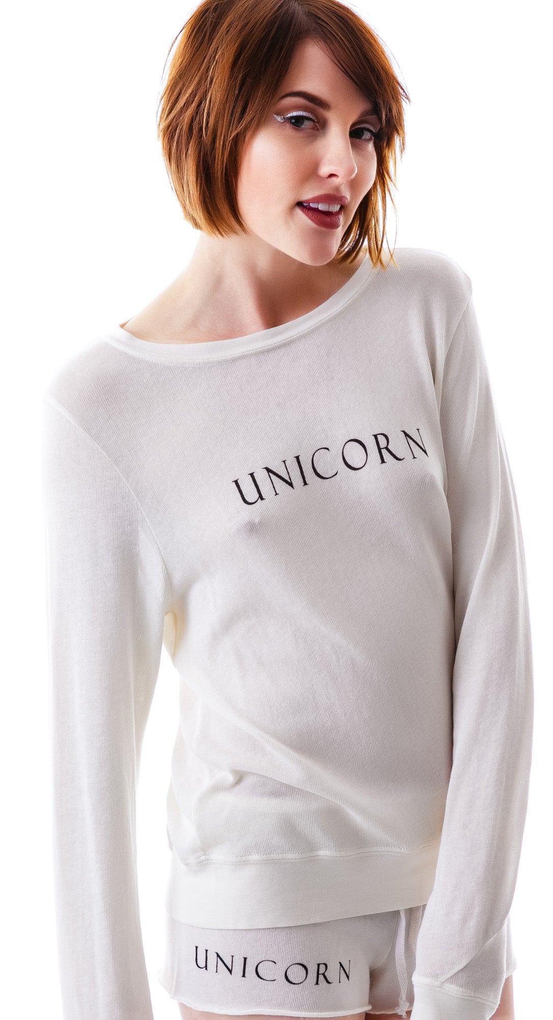 Unicorn Baggy Beach Jumper - Light Orange