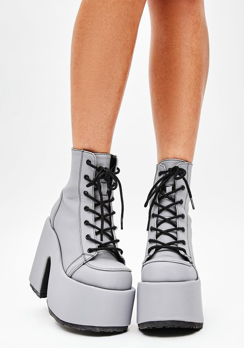 Camel-203 Platform Ankle Boots
