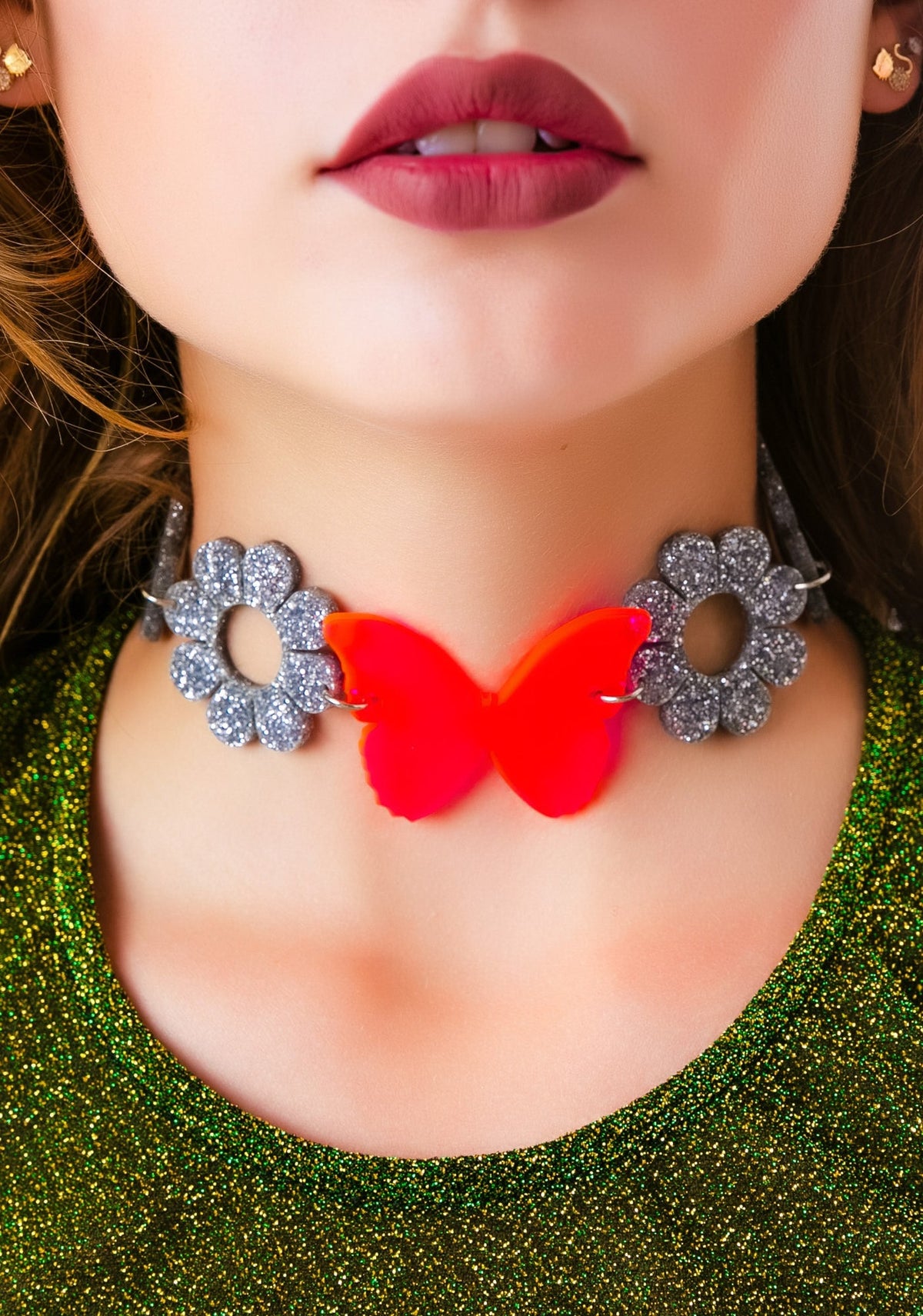 Flower Child Choker - Silver