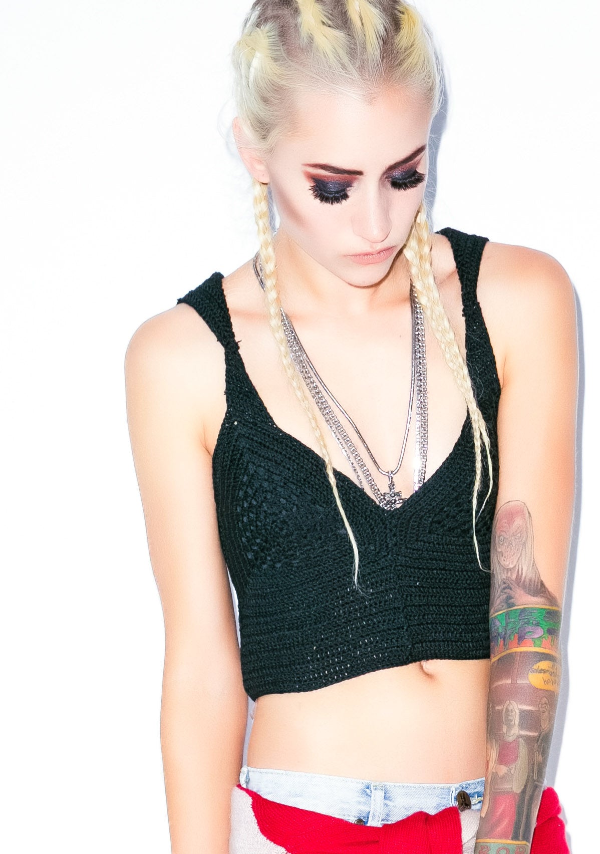 Mellow Out Crochet Crop Top - Light Brown